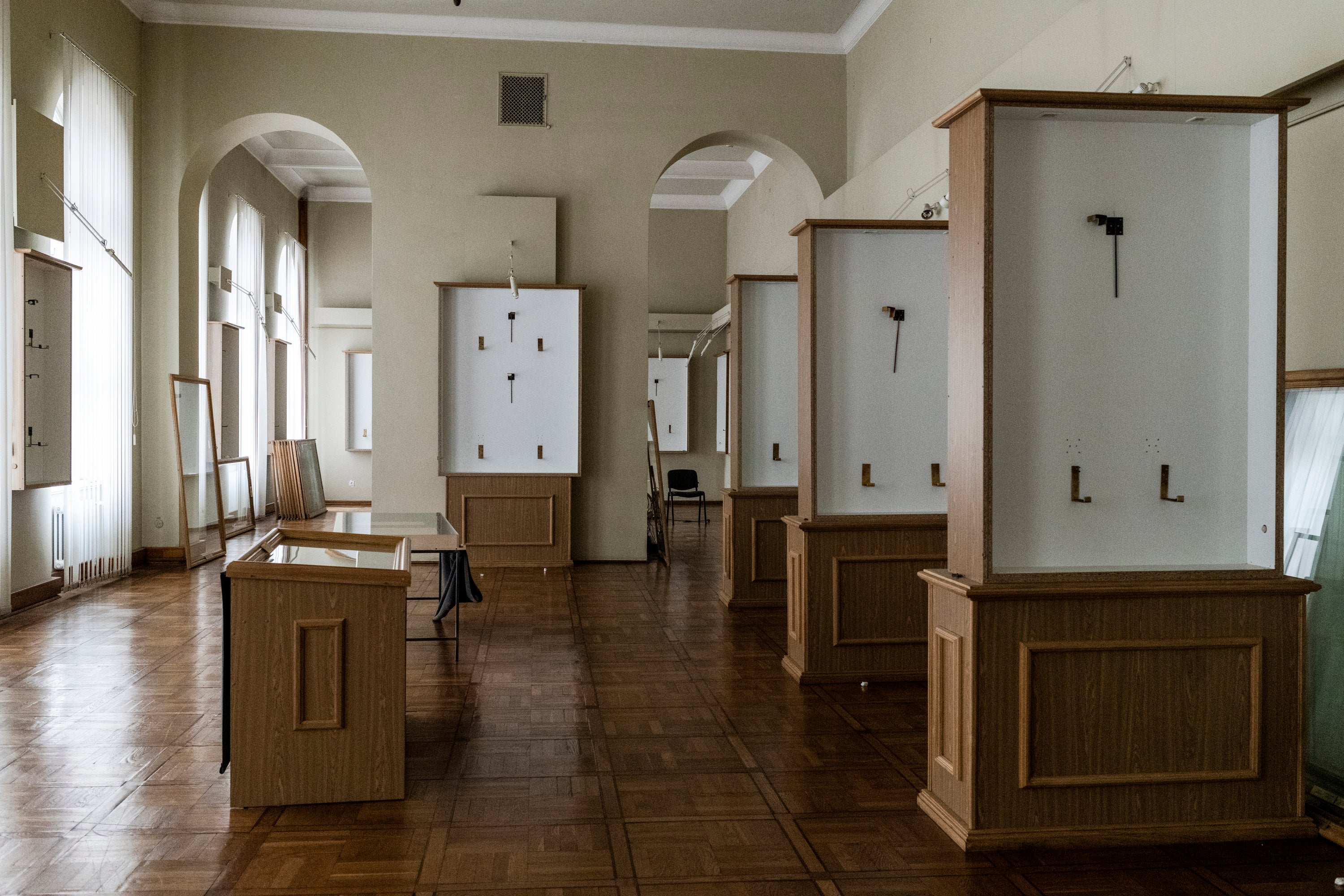 The walls are now bare at the Andrey Sheptytsky National Museum