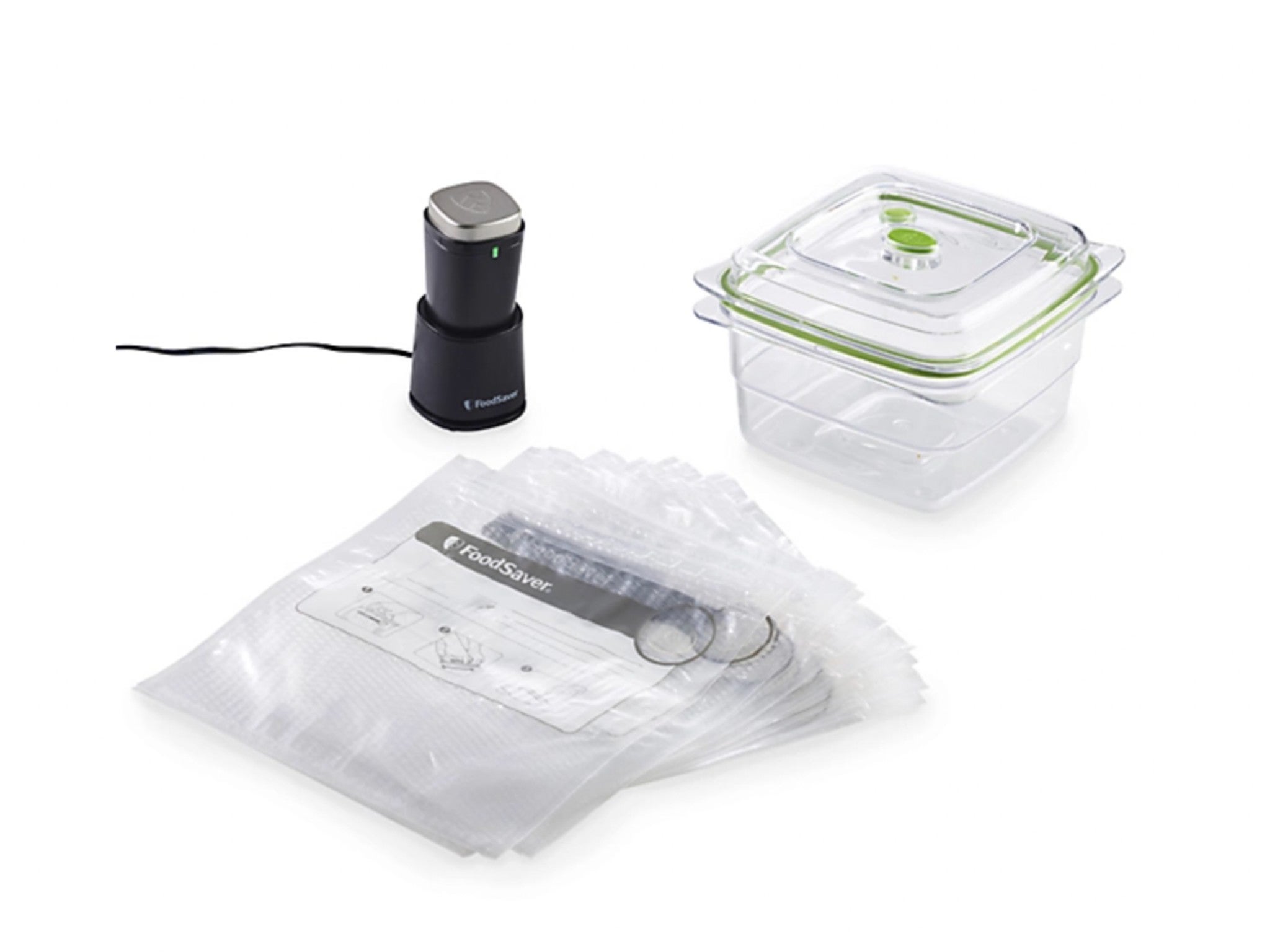 FoodSaver handheld vacuum sealer plus 10 bags and box  indybest