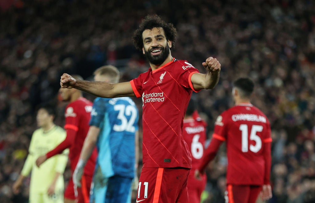 Mohamed Salah is an injury doubt for Liverpool’s trip to the Emirates