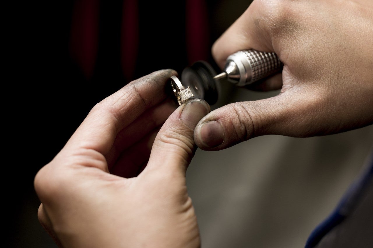 A 77 Diamonds ring is developed in the workshop