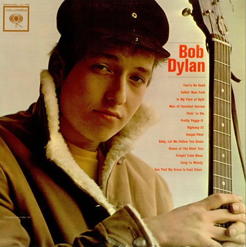 The cover art for Bob Dylan’s debut album