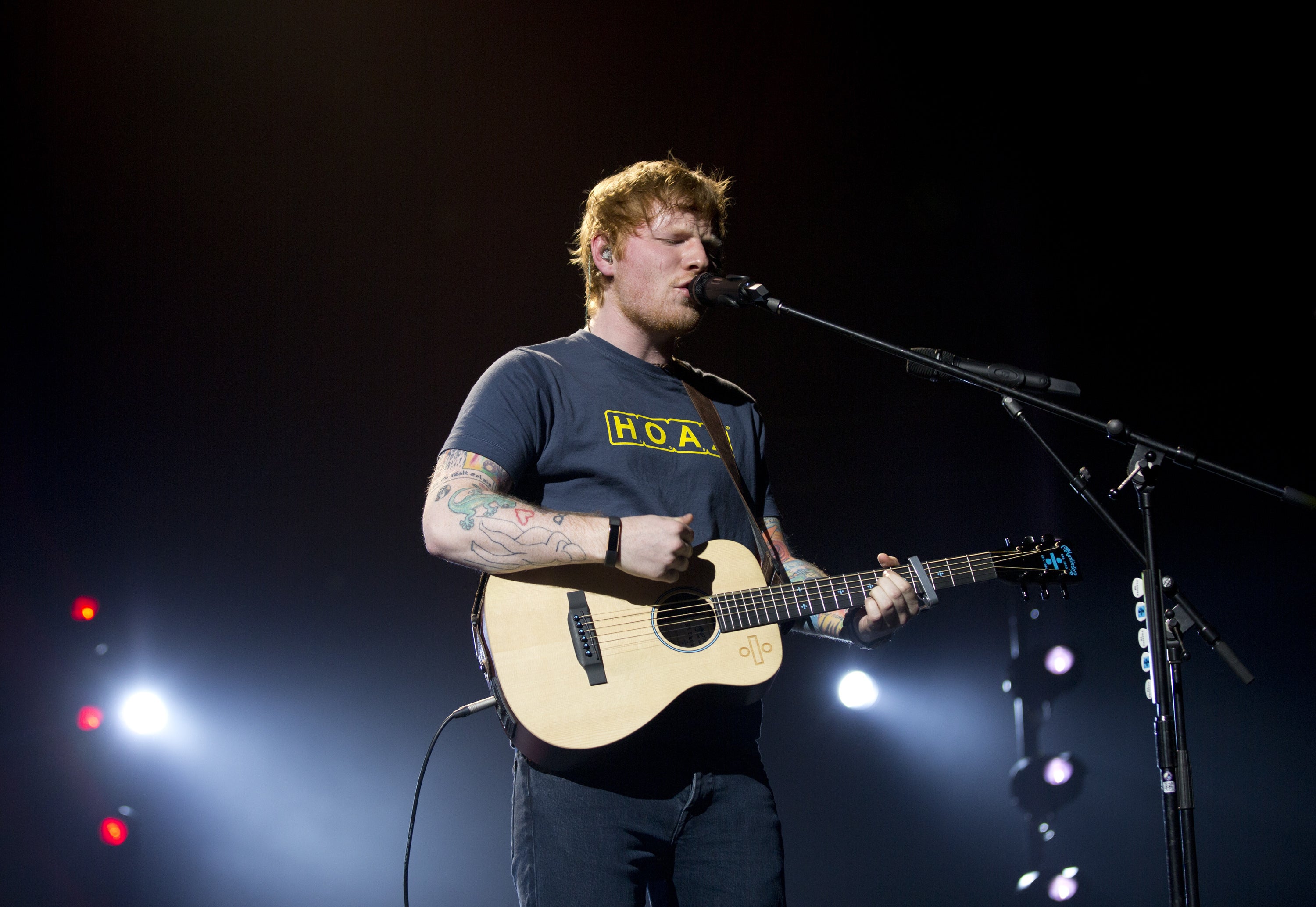 Ed Sheeran on stage (PA)