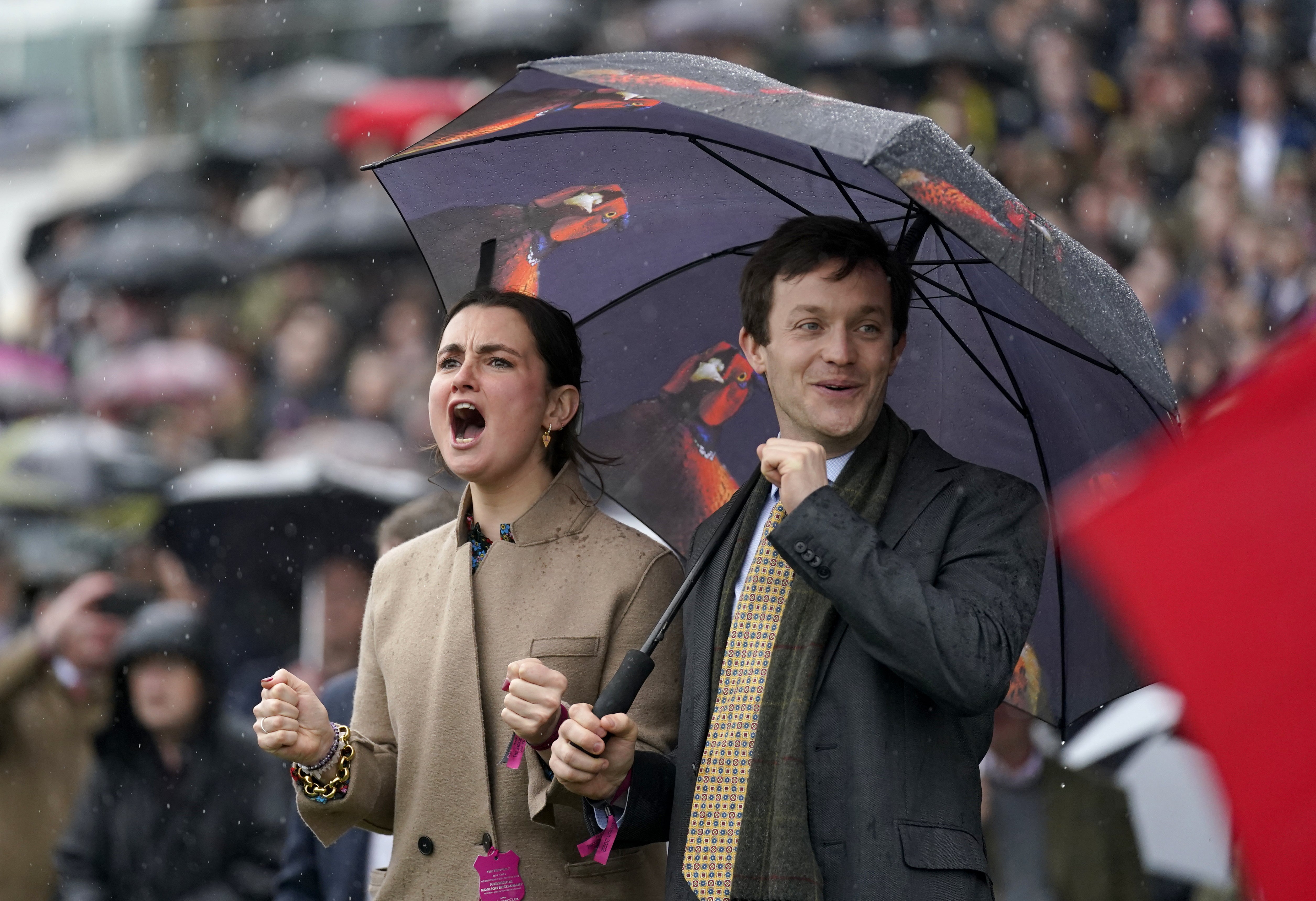 Racegoers at Cheltenham Festival 2022 (Andrew Matthews/PA)