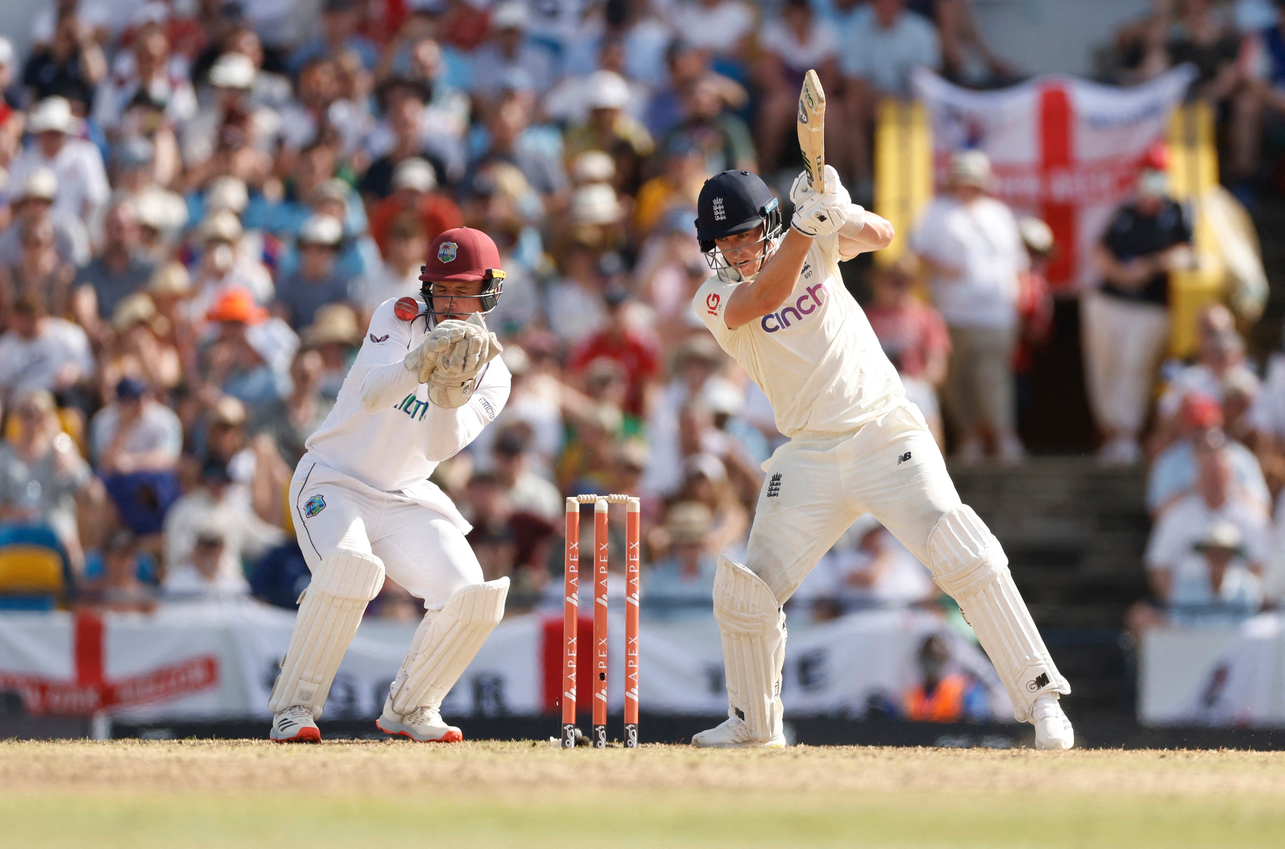 Dan Lawrence impressed for England but fell just short of a maiden Test ton