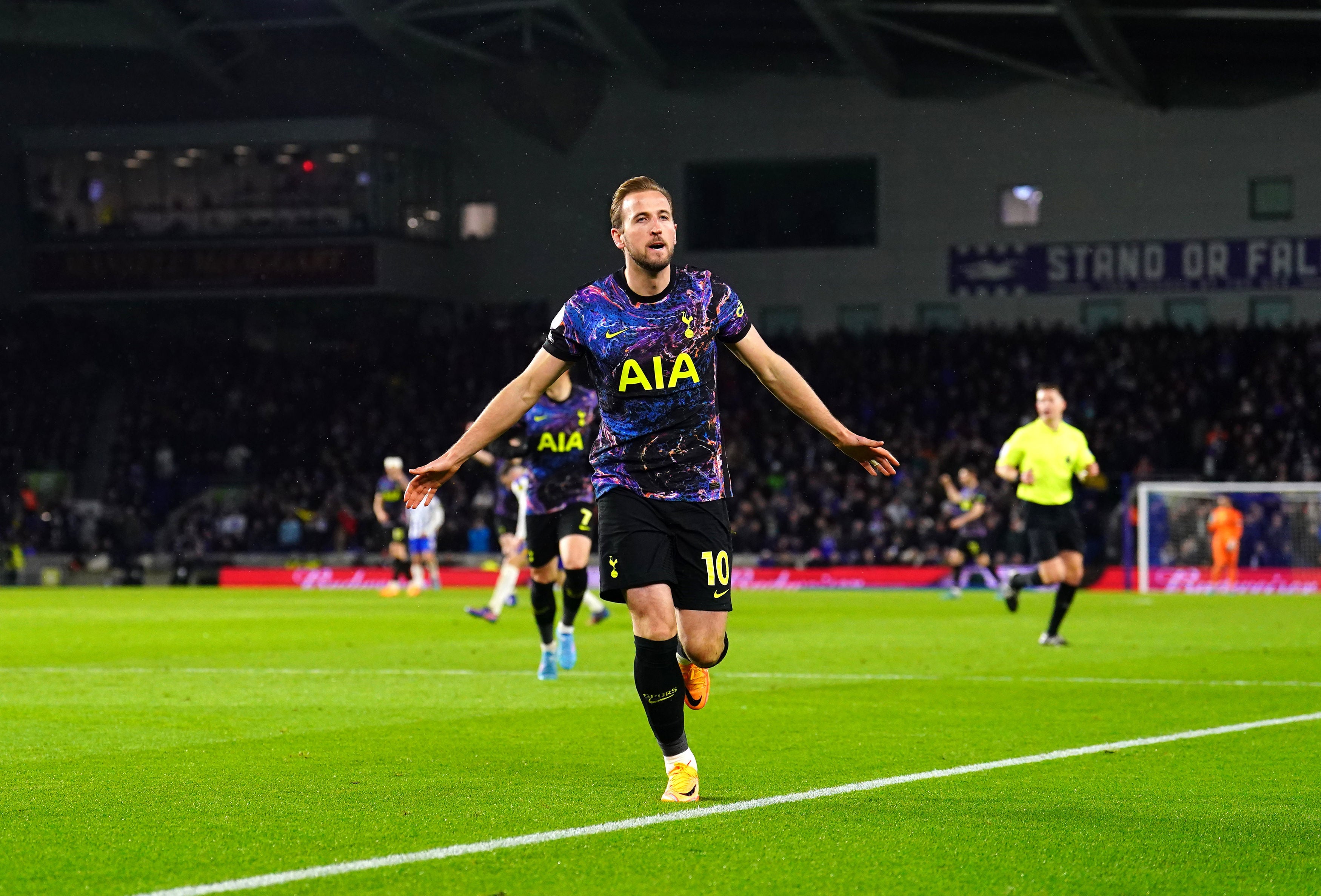 Harry Kane became the Premier League's all-time leading scorer away from home with his goal against Brighton