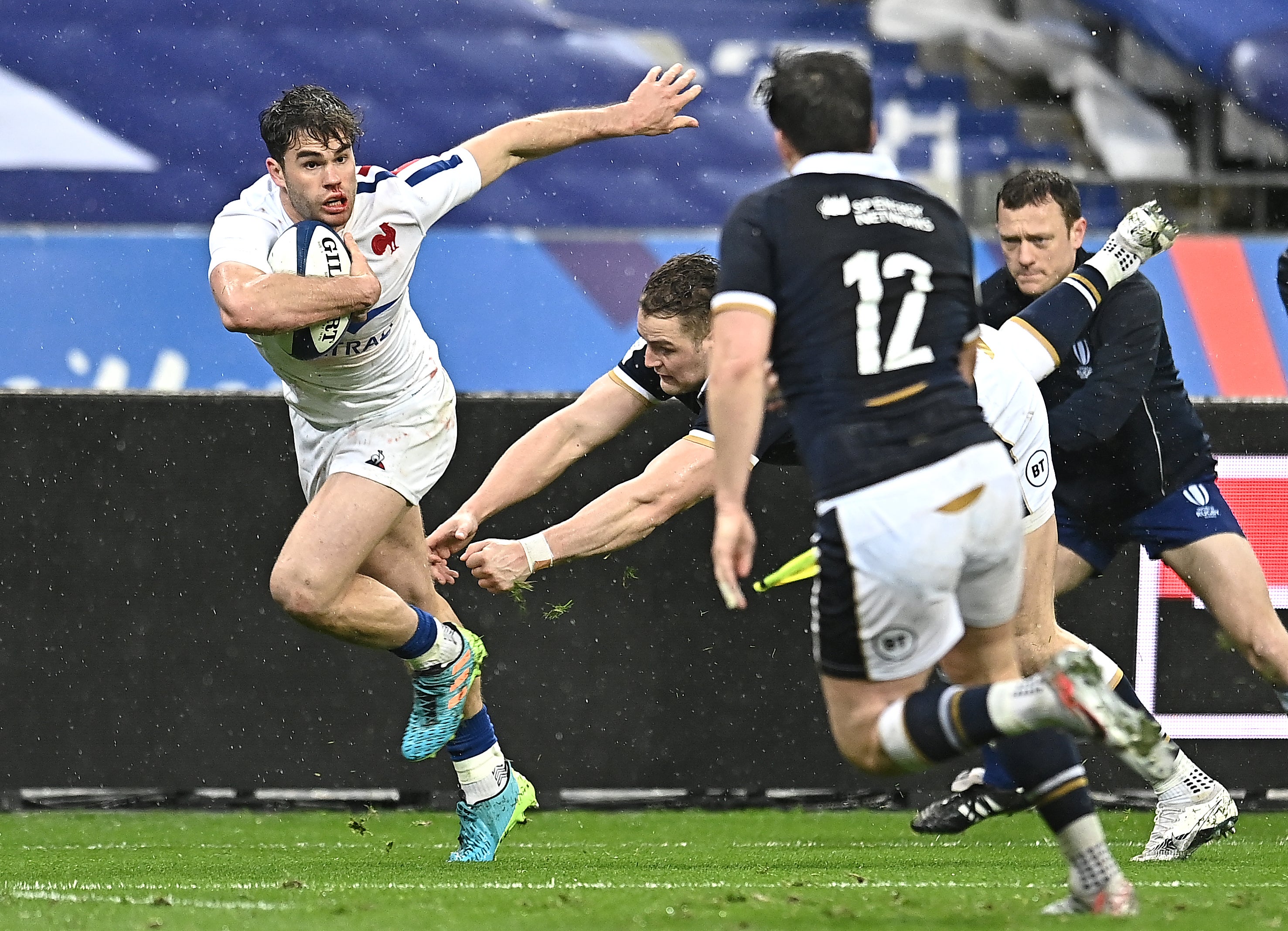 Damian Penaud (left) did not feature against Wales (PA Wire via ABACA)