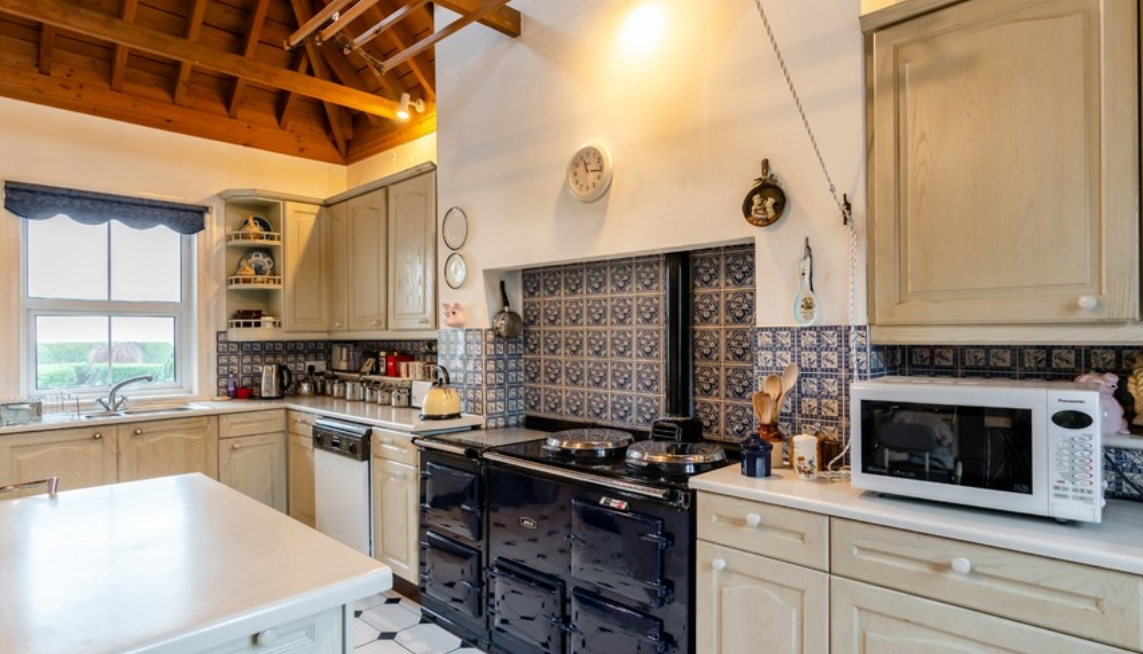 The kitchen inside Station House on the Sandringham Estate