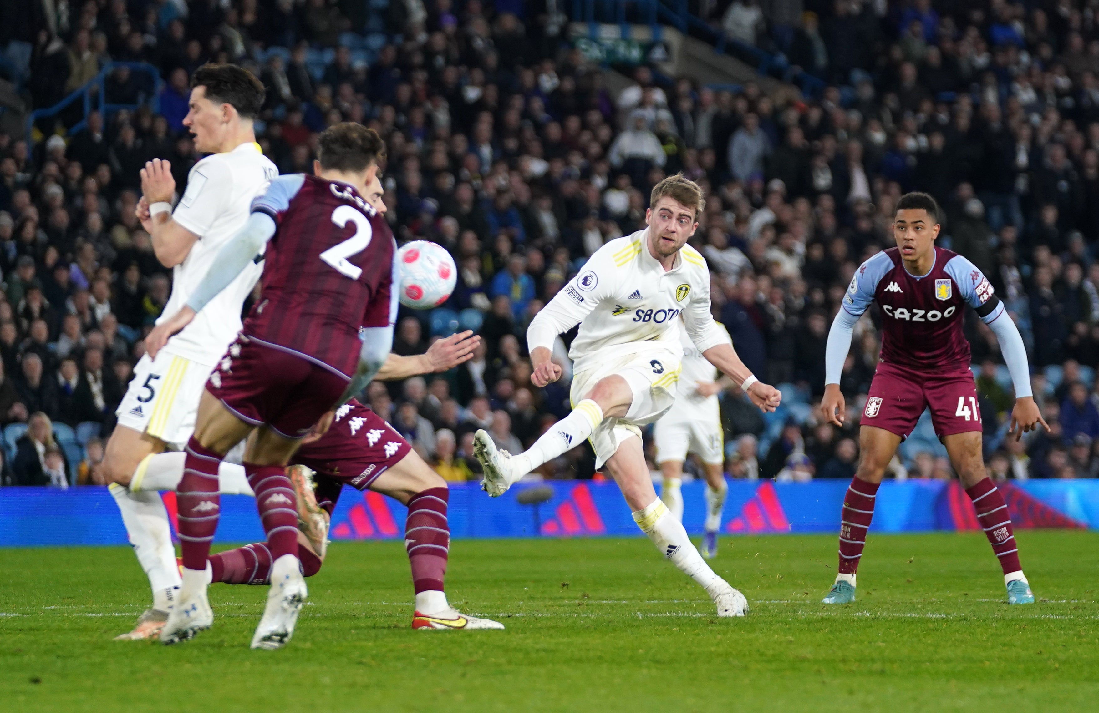 Patrick Bamford, centre right, made his first appearance in over three months in the recent home defeat to Aston Villa (Tim Goode/PA)