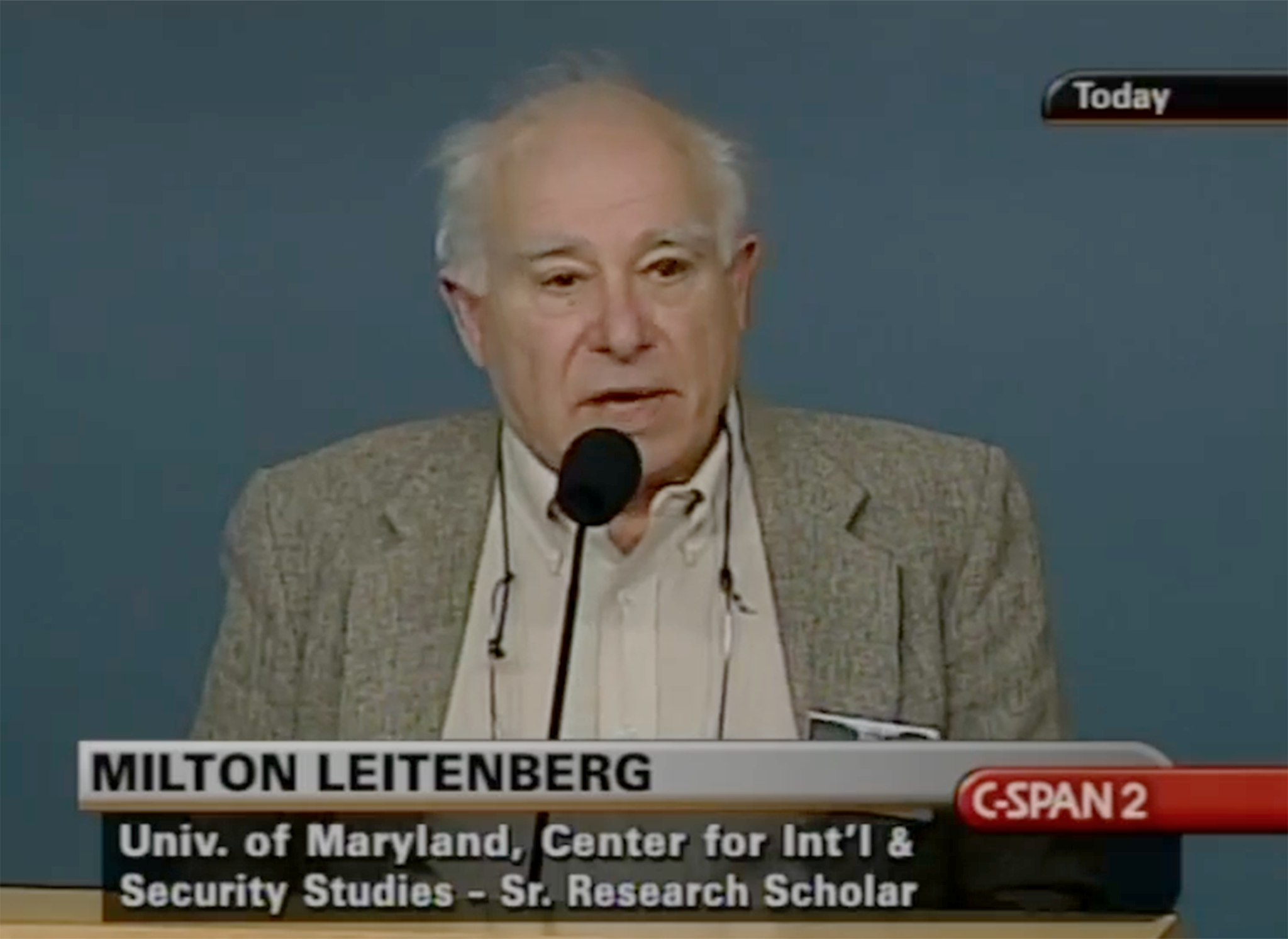 Milton Leitenberg was the first American to work at the Stockholm International Peace Research Institute