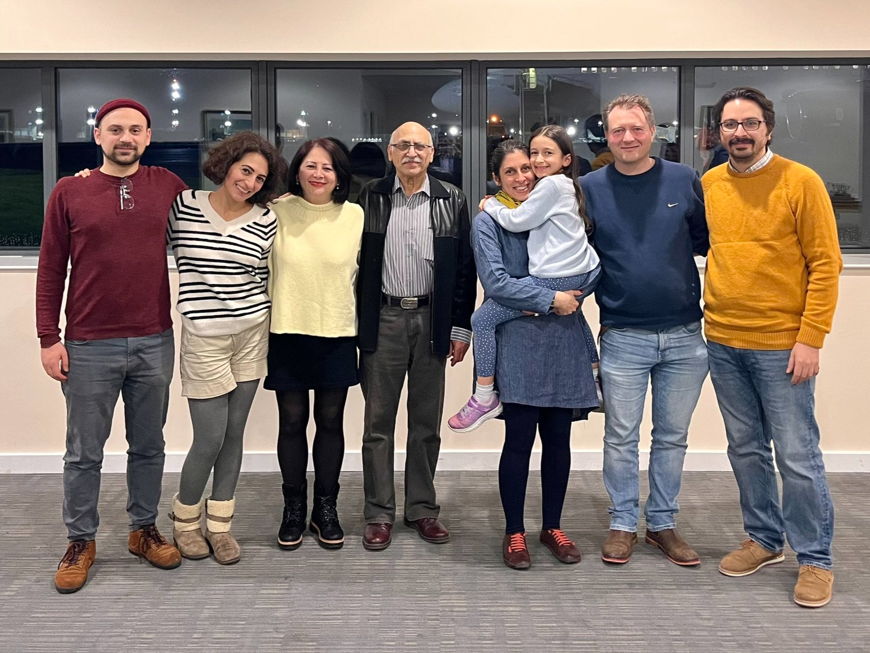 Reunited Anoosheh Ashoori and Nazanin Zaghari-Ratcliffe with their families.