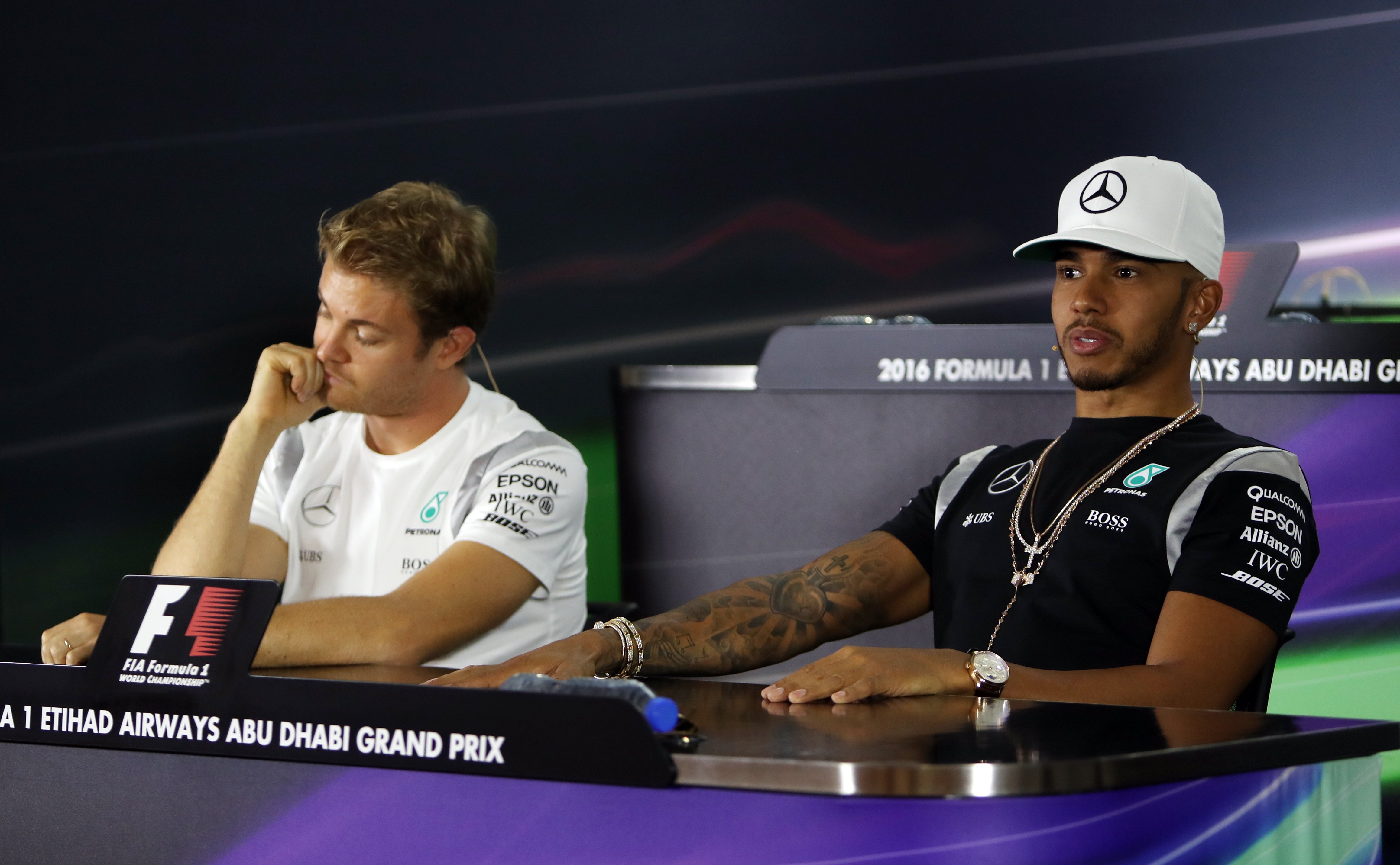 Lewis Hamilton (right) and Nico Rosberg (left) were both challenging for the title when team-mates at Mercedes (David Davies/PA)