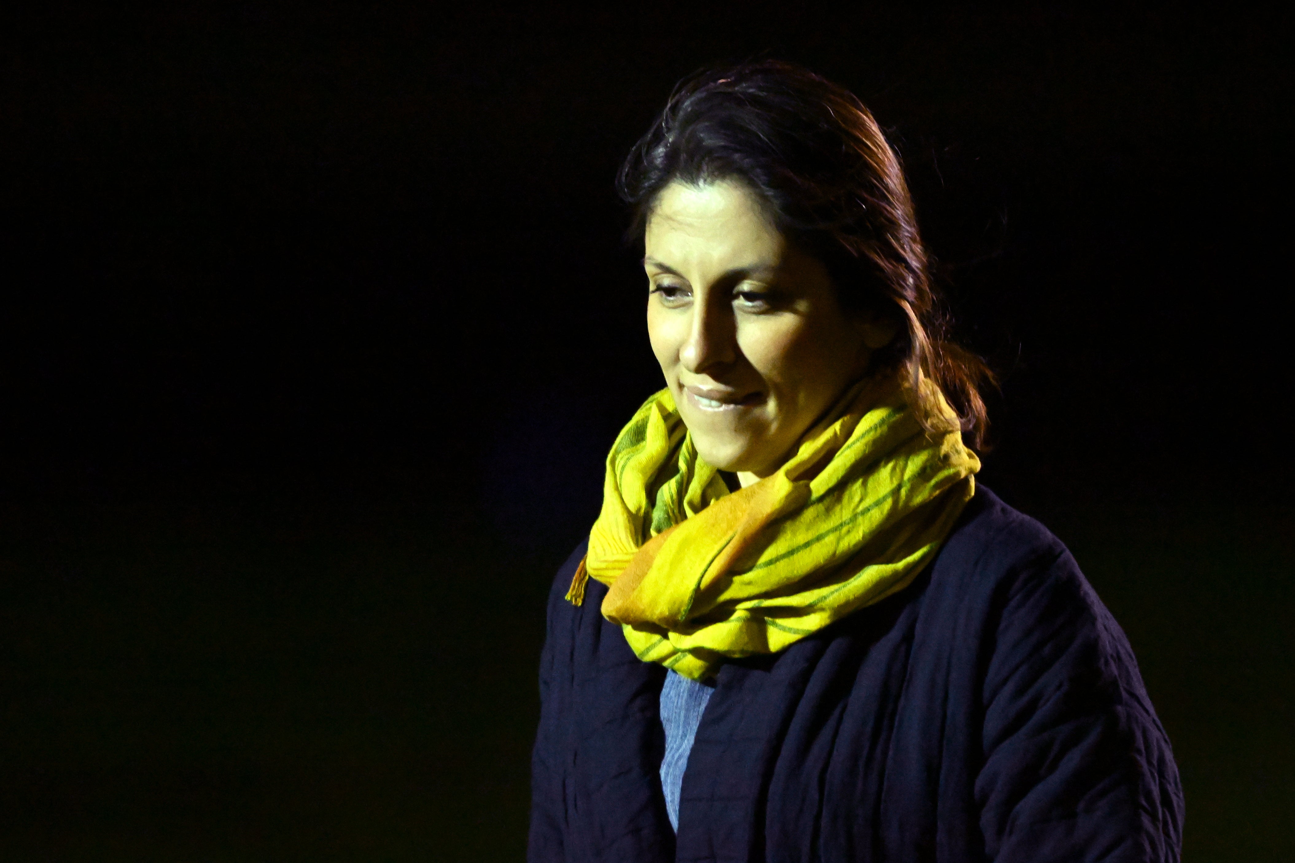 Nazanin Zaghari-Ratcliffe arrives at Brize Norton, Oxfordshire, after she was freed from detention by Iranian authorities (Leon Neal/PA)