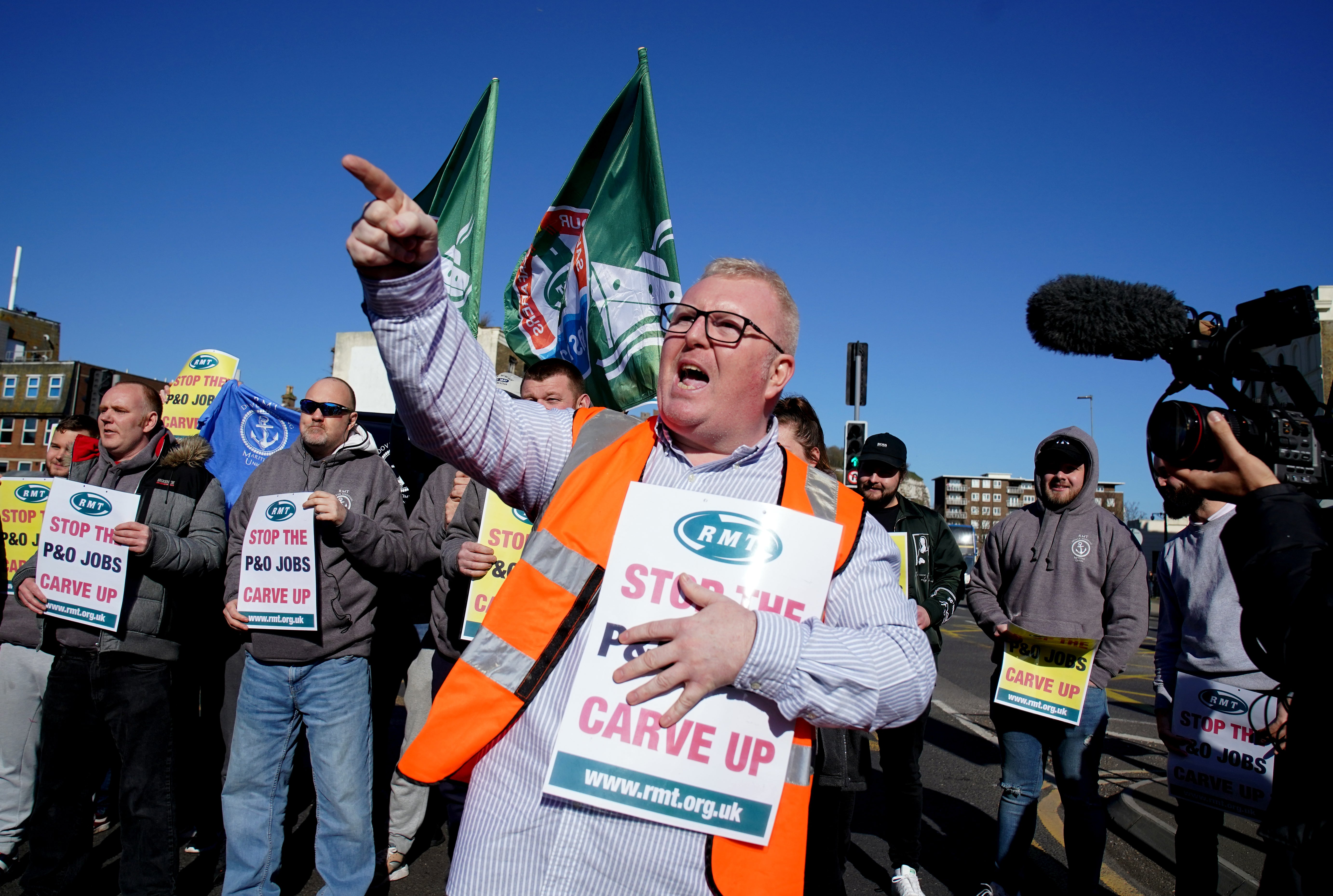 P&O Ferries will halve crewing costs through its decision to replace 800 seafarers with agency workers, according to the boss of the ferry operator (Gareth Fuller/PA)