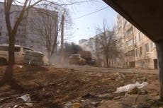 Footage shows moment BBC reporter narrowly escapes Russian rockets in Kharkiv