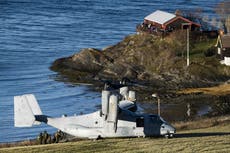 Four US Marines die in aircraft crash during Nato training exercise in Norway