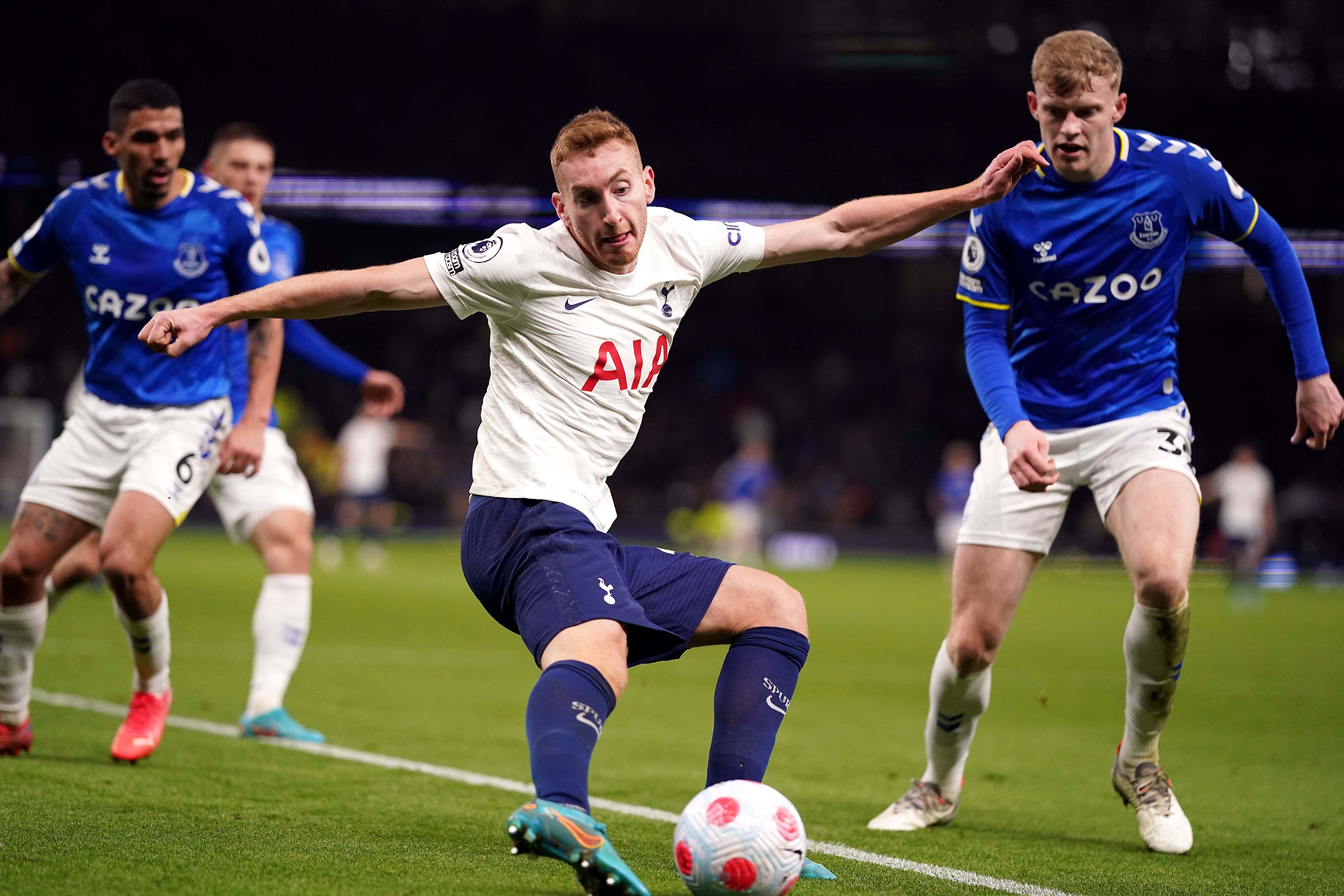 Dejan Kulusevski (centre) will be involved as Spurs host West Ham in a crunch game in the race for the top four (Adam Davy/PA)
