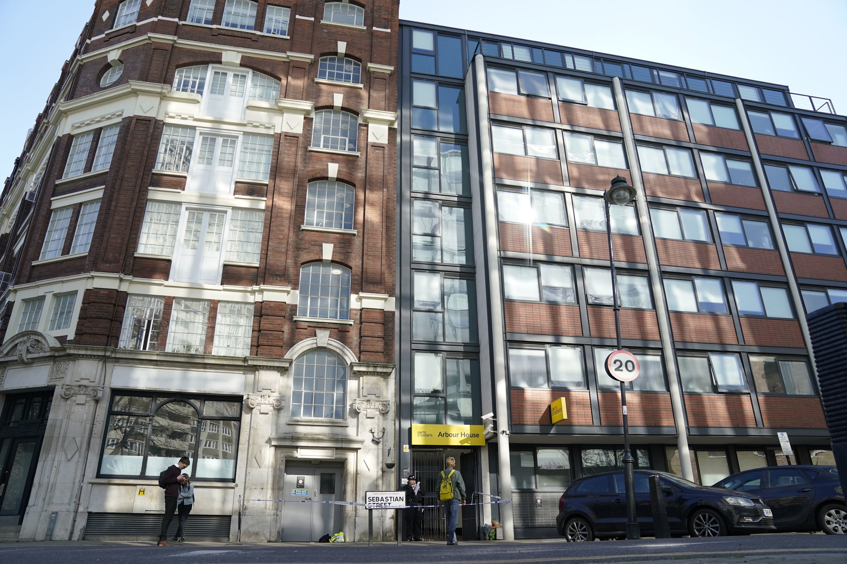 Police set up cordon outside student halls on Sebastian Street