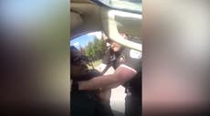 Police officer uses stun gun on Black delivery driver during traffic stop