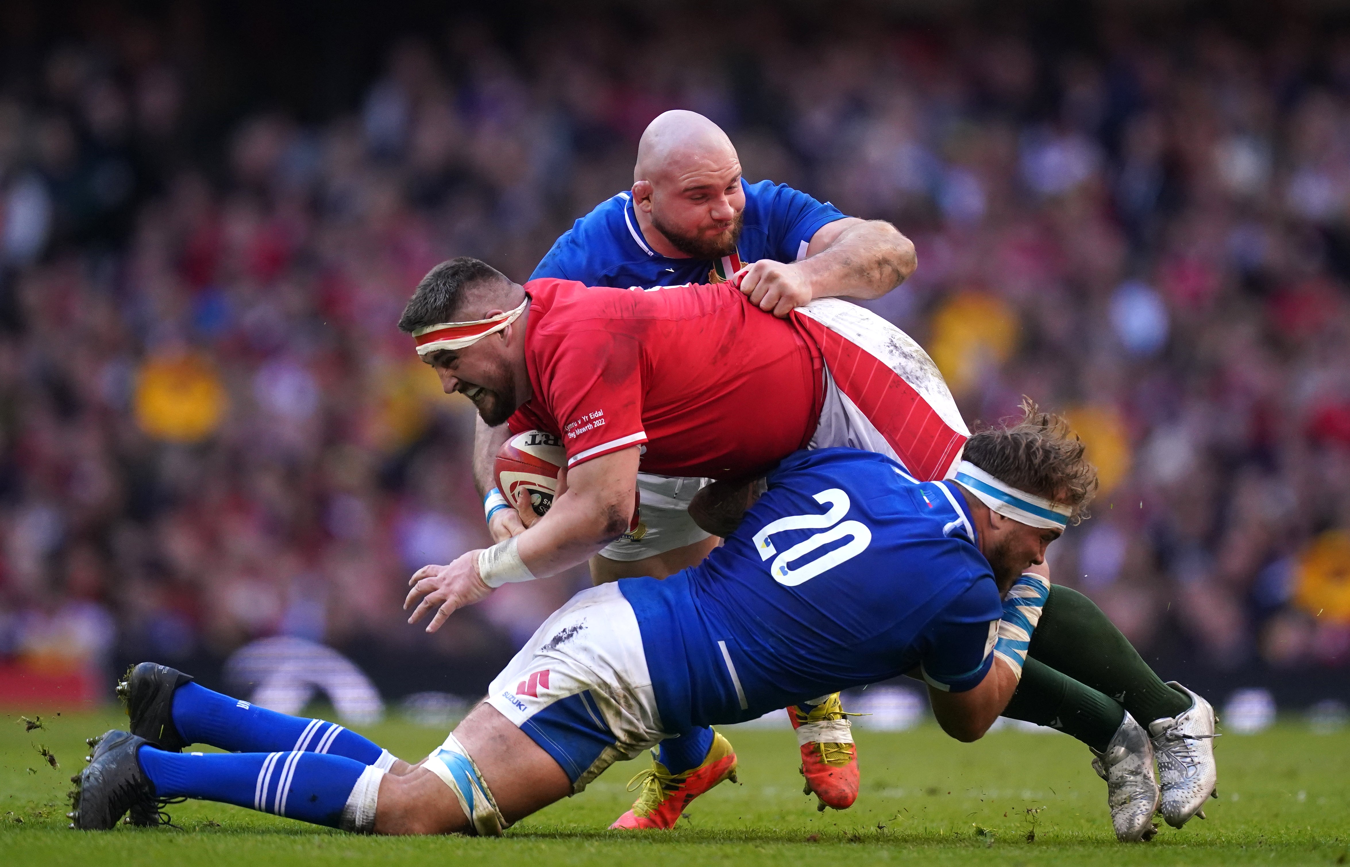 Wales prop Wyn Jones fet he had scored a second-half try against Italy (Mike Egerton/PA)
