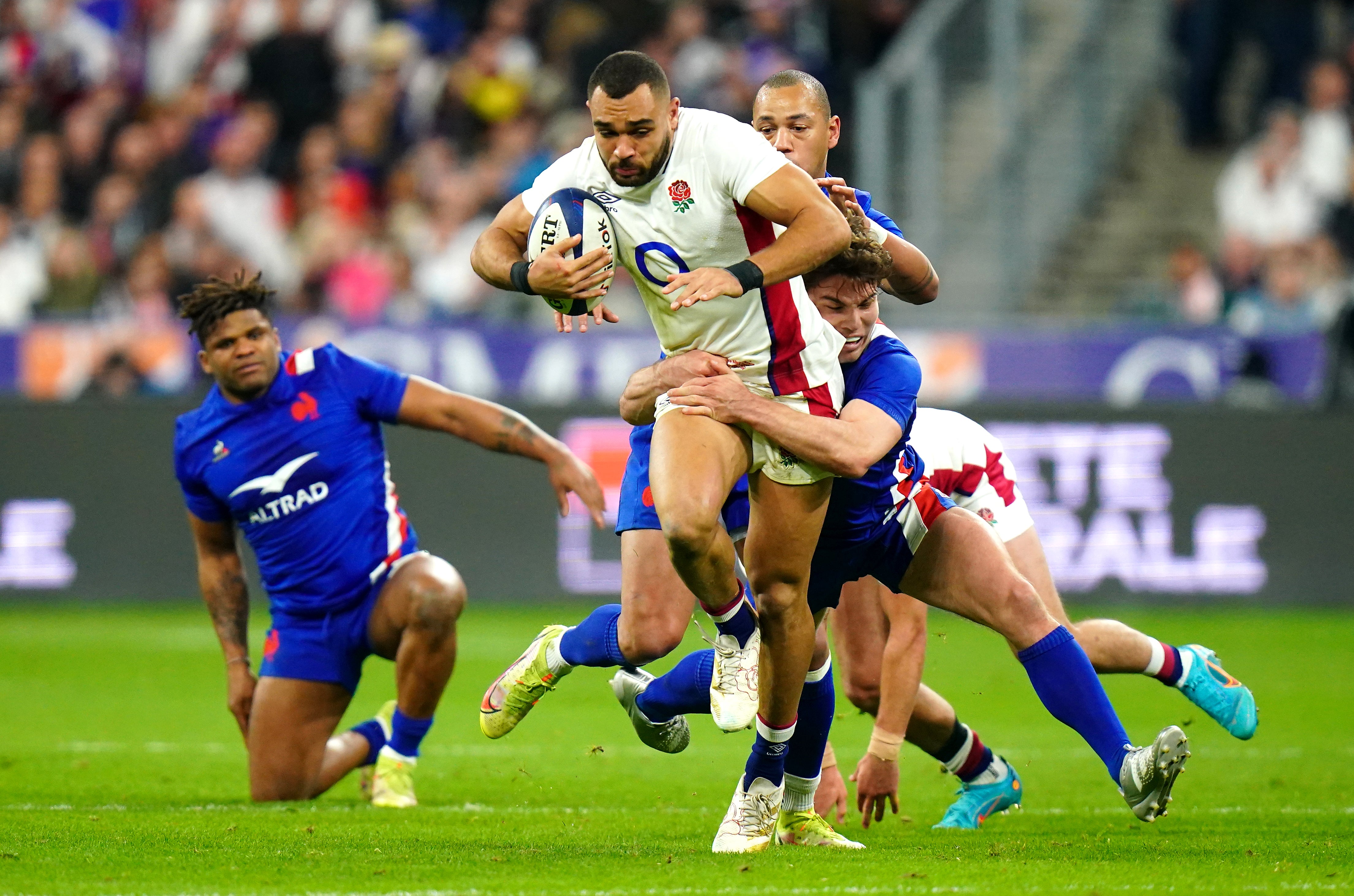 England battled hard but could not stop France (Adam Davy/PA)