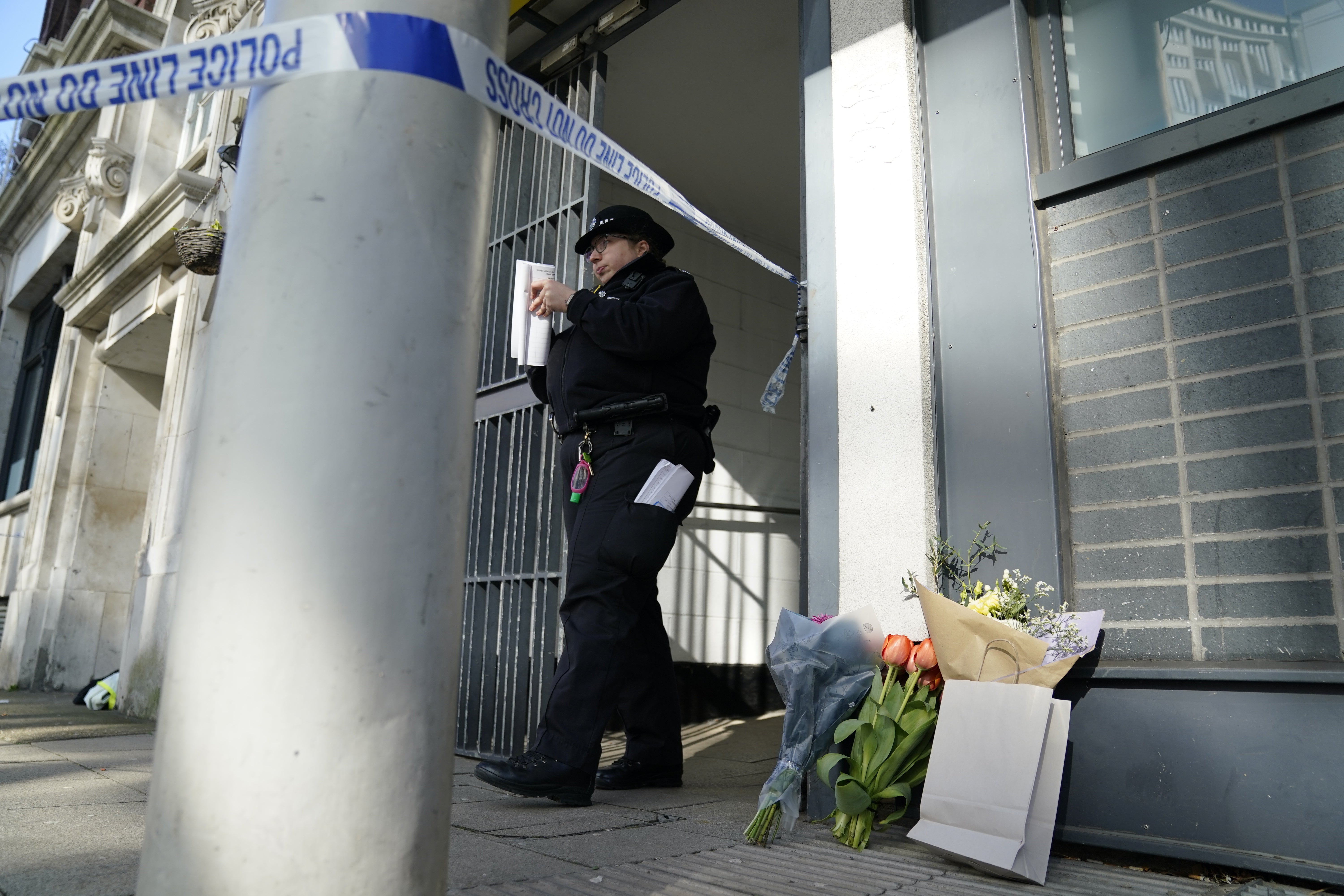 The scene in Sebastian Street, Clerkenwell (Andrew Matthews/PA)