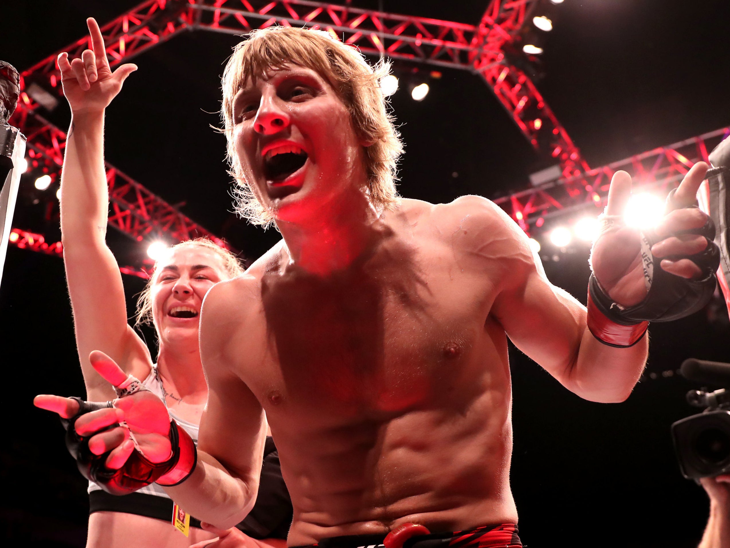 Paddy Pimblett (right) and fellow Liverpudlian Molly McCann, who also won in London