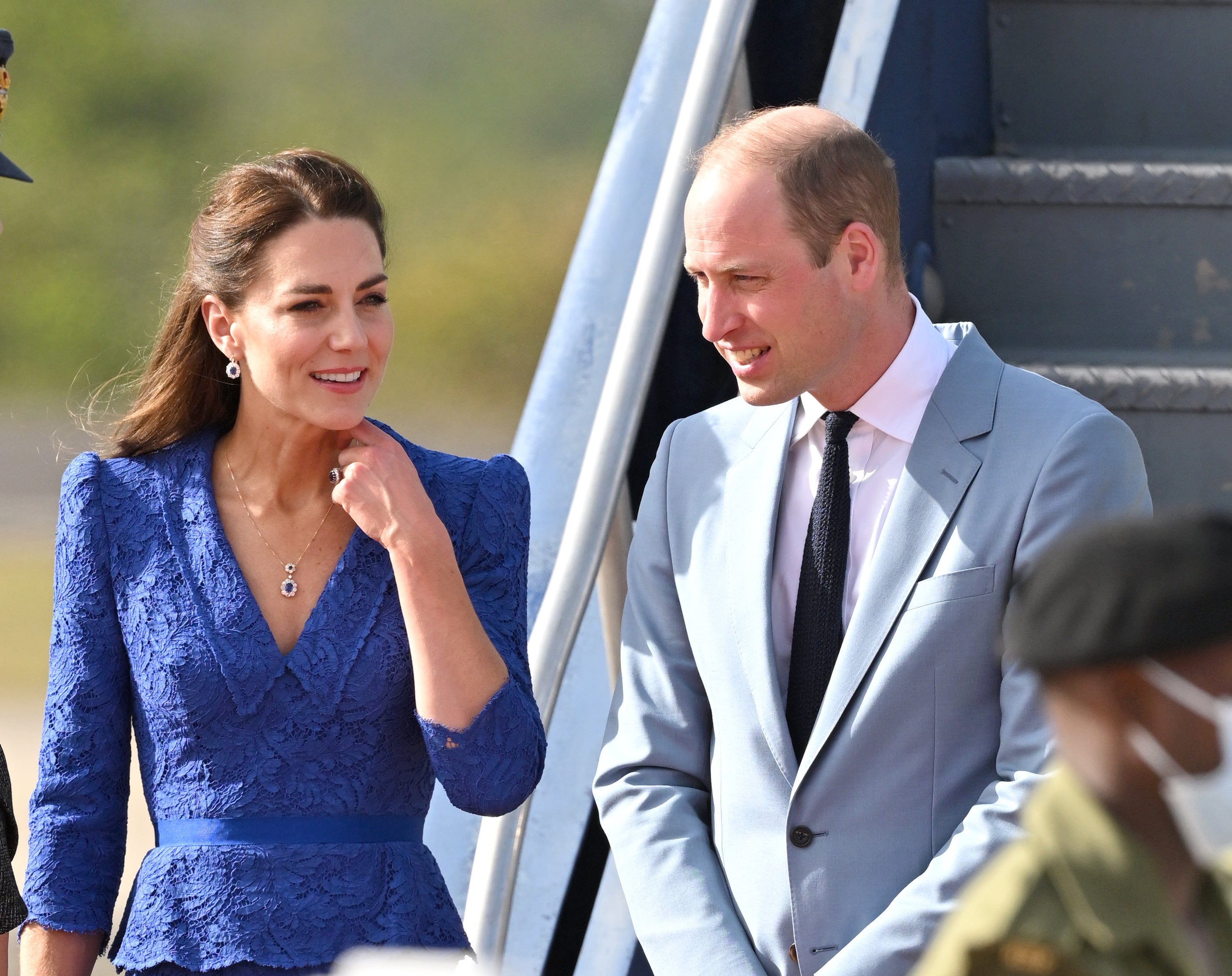 Prince William and his wife Kate arrive at Philip S. W Goldson International Airport to start their Royal Tour of the Caribbean