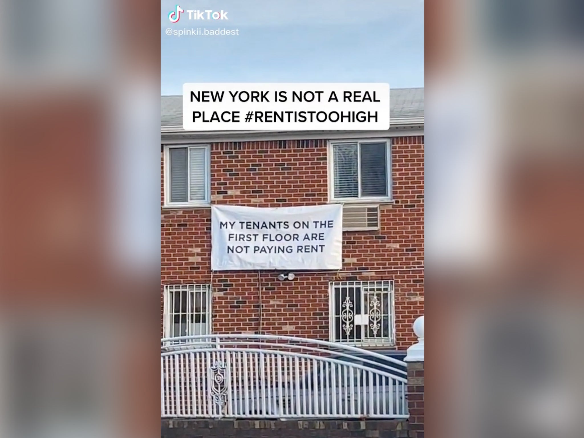 A frustrated New York landlord posted a huge sign on a property calling out his tenants for allegedly owing him $17,000 in rent