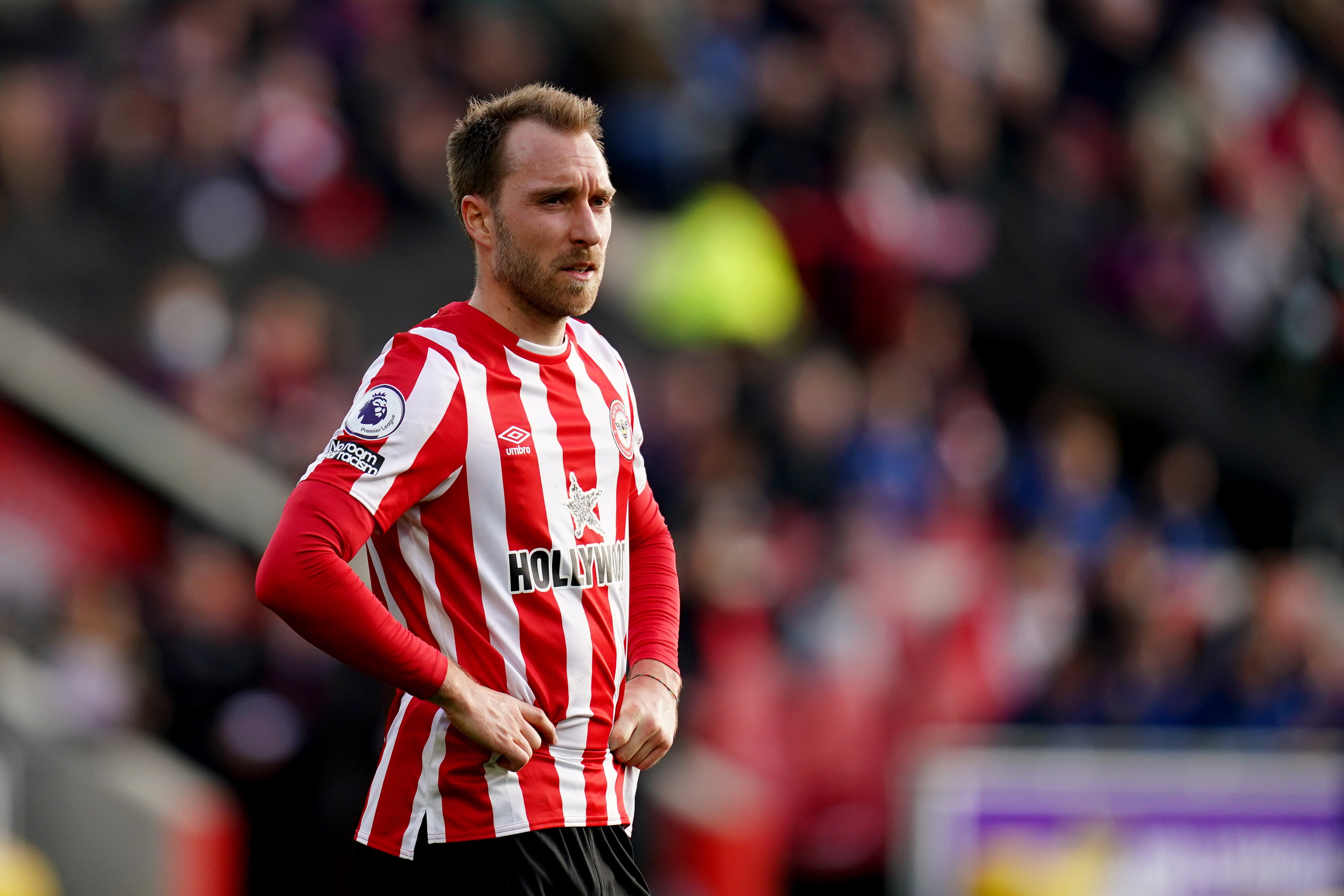 Christian Eriksen was absent for Brentford (John Walton/PA)