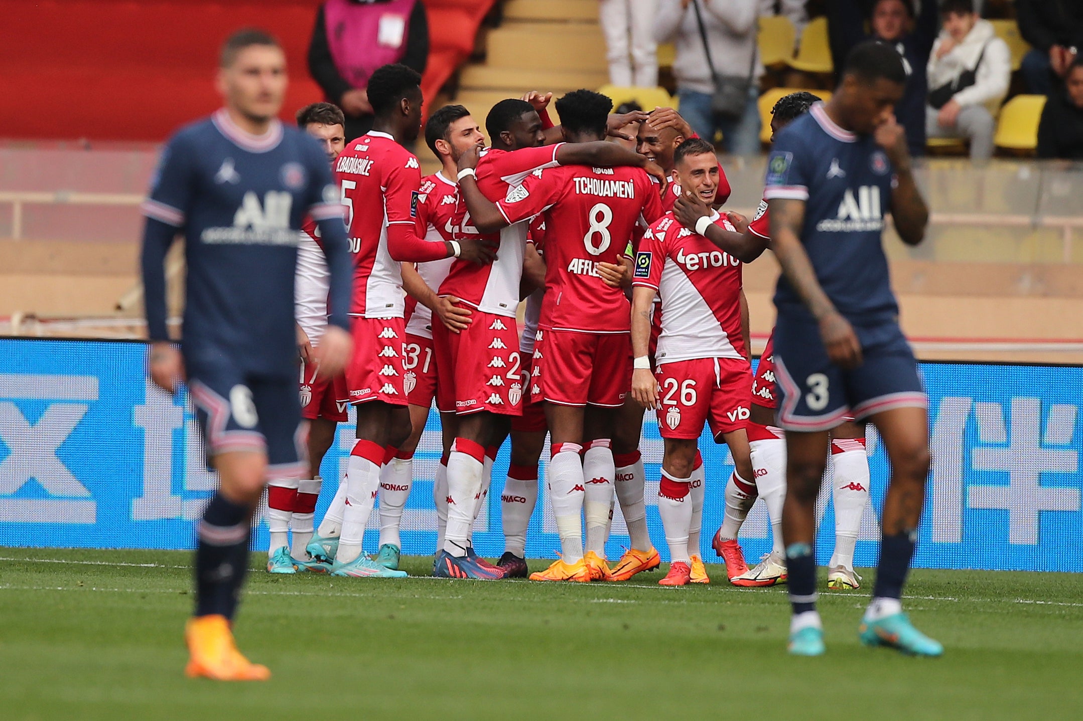 Paris St Germain were humbled by Monaco in the Principality (Daniel Cole/AP)