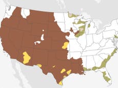 US drought predicted to worsen this spring as dry conditions spread to nearly 60 per cent of the country