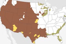 US drought predicted to worsen this spring as dry conditions spread to nearly 60 per cent of the country