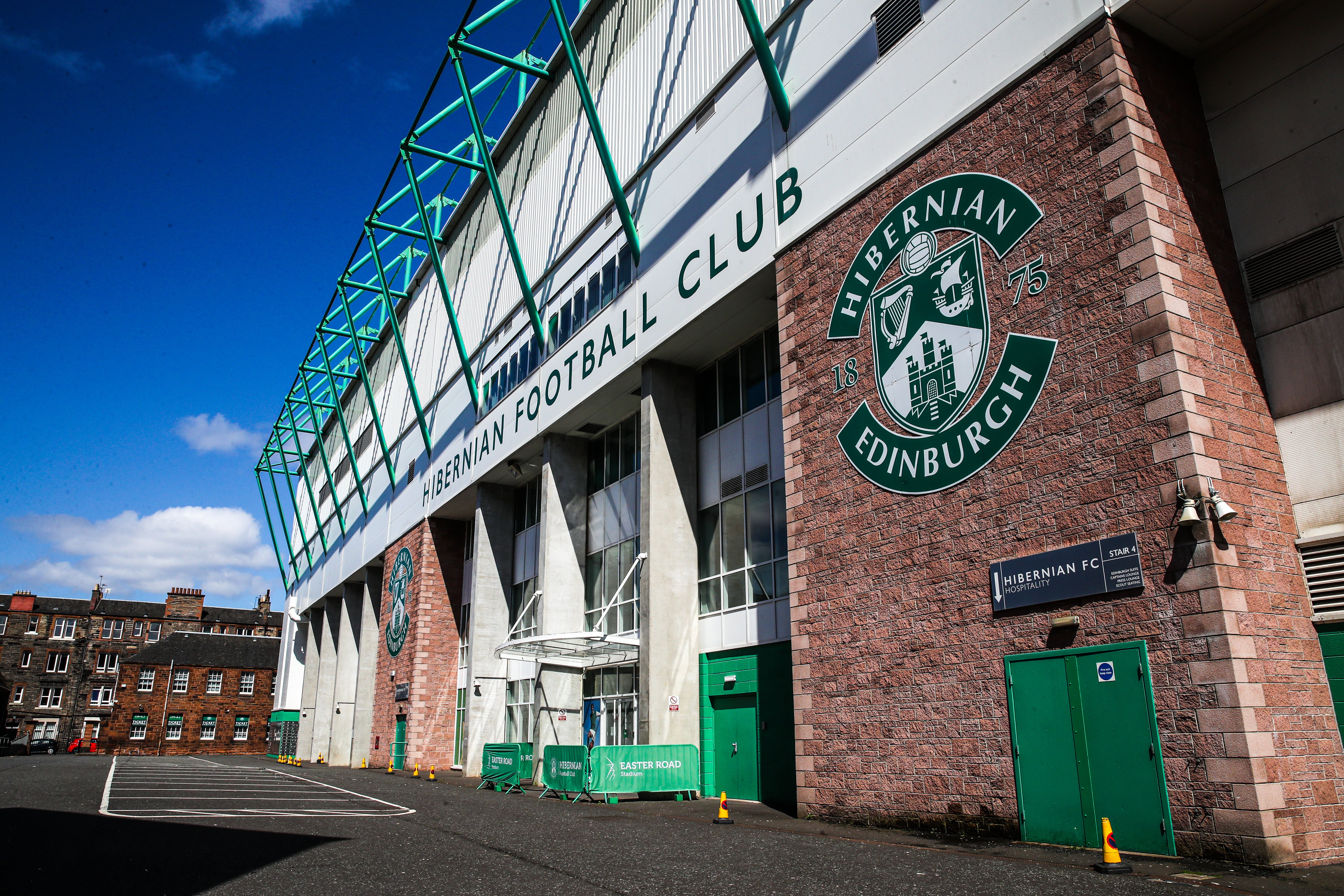 The Ukrainian orphans will enjoy a welcome meal at Hibernian FC’s Edinburgh stadium on Wednesday. (Andrew Milligan/PA)