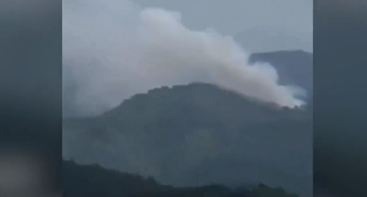 Preliminary visuals from the crash showed massive white clouds billowing from the plane wreckage that covered a large swathe of the mountains