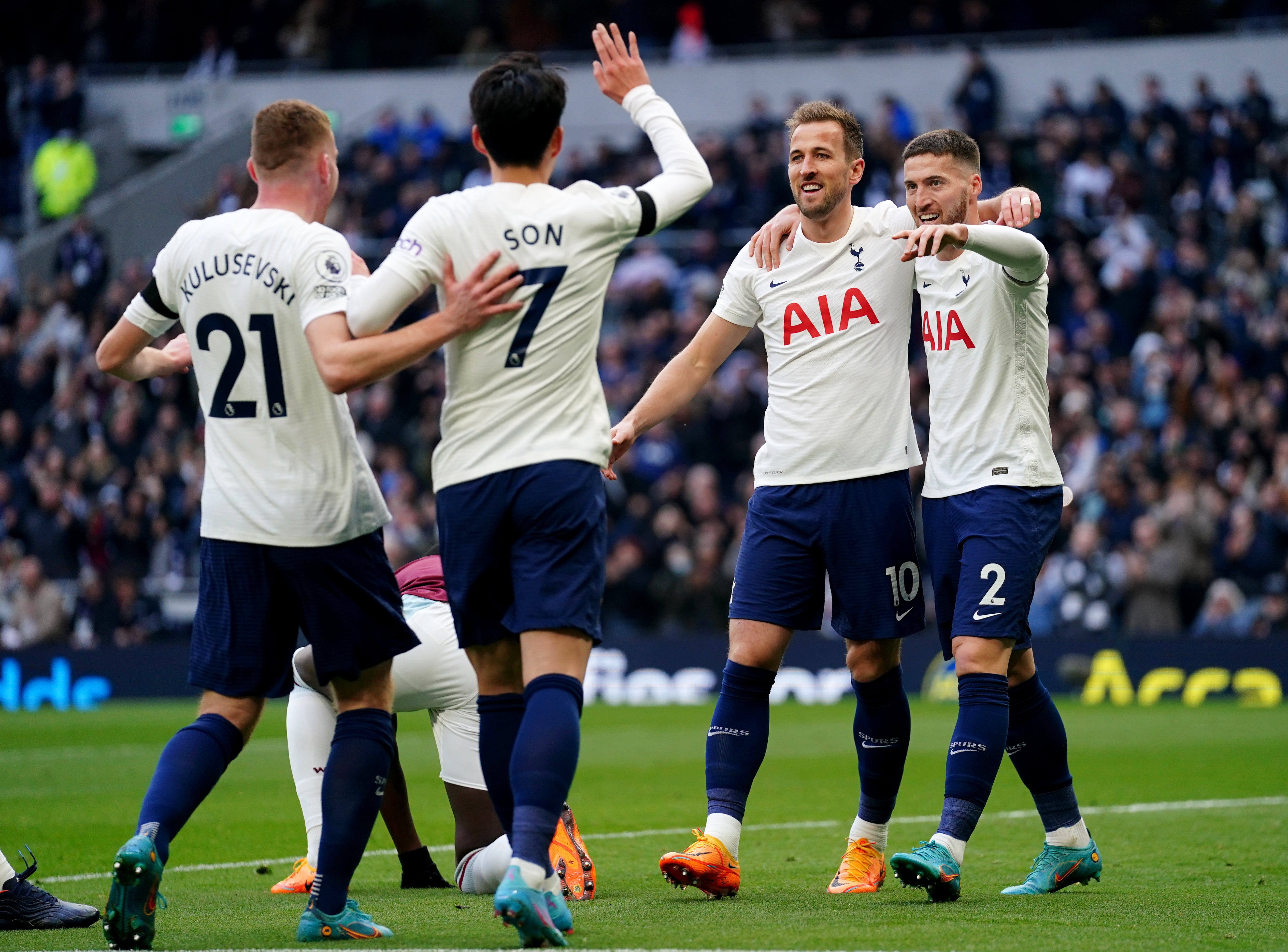 Tottenham saw off West Ham on Sunday (Nick Potts/PA)