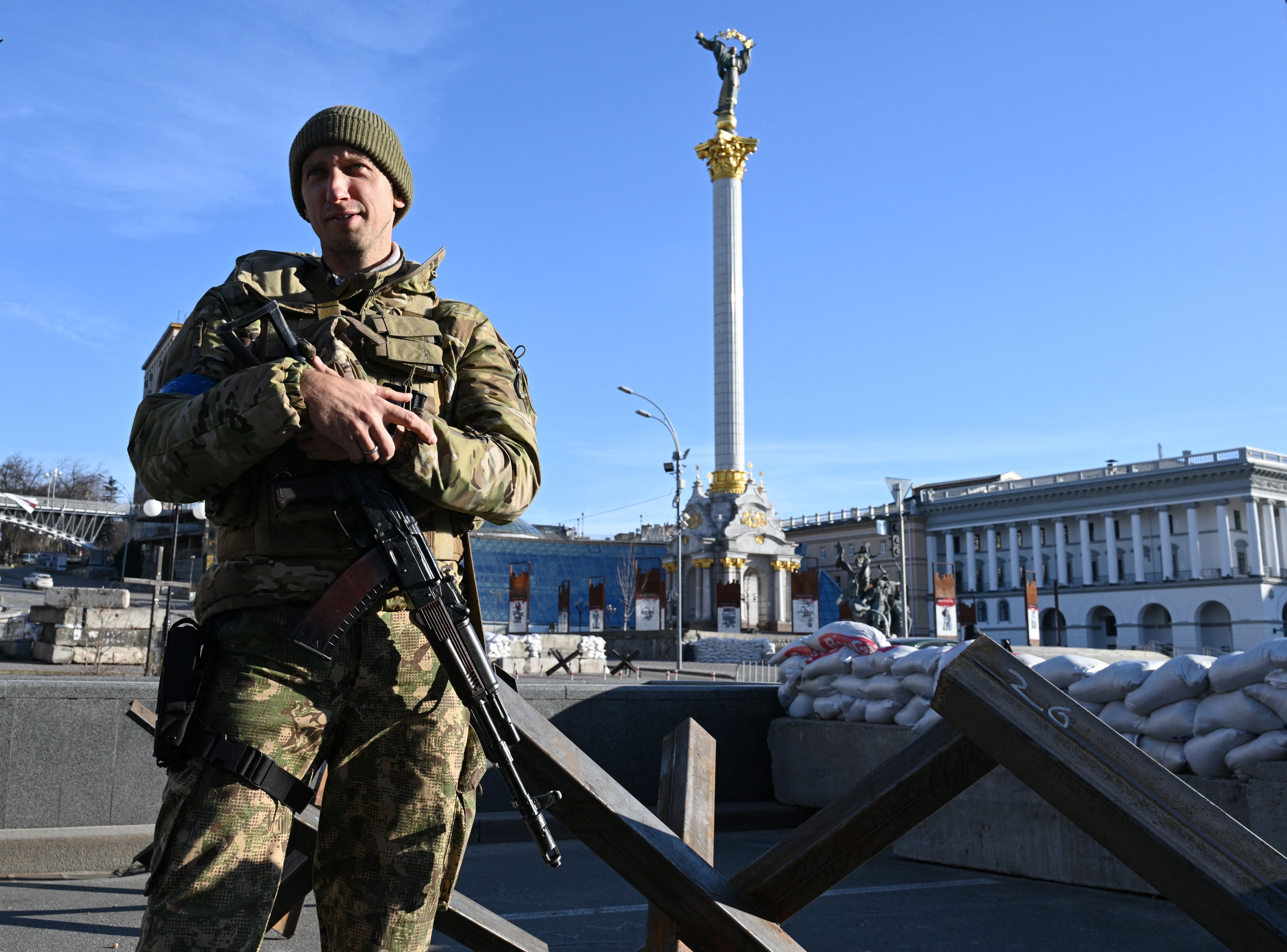 Sergiy Stakhovsky on patrol in Kyiv