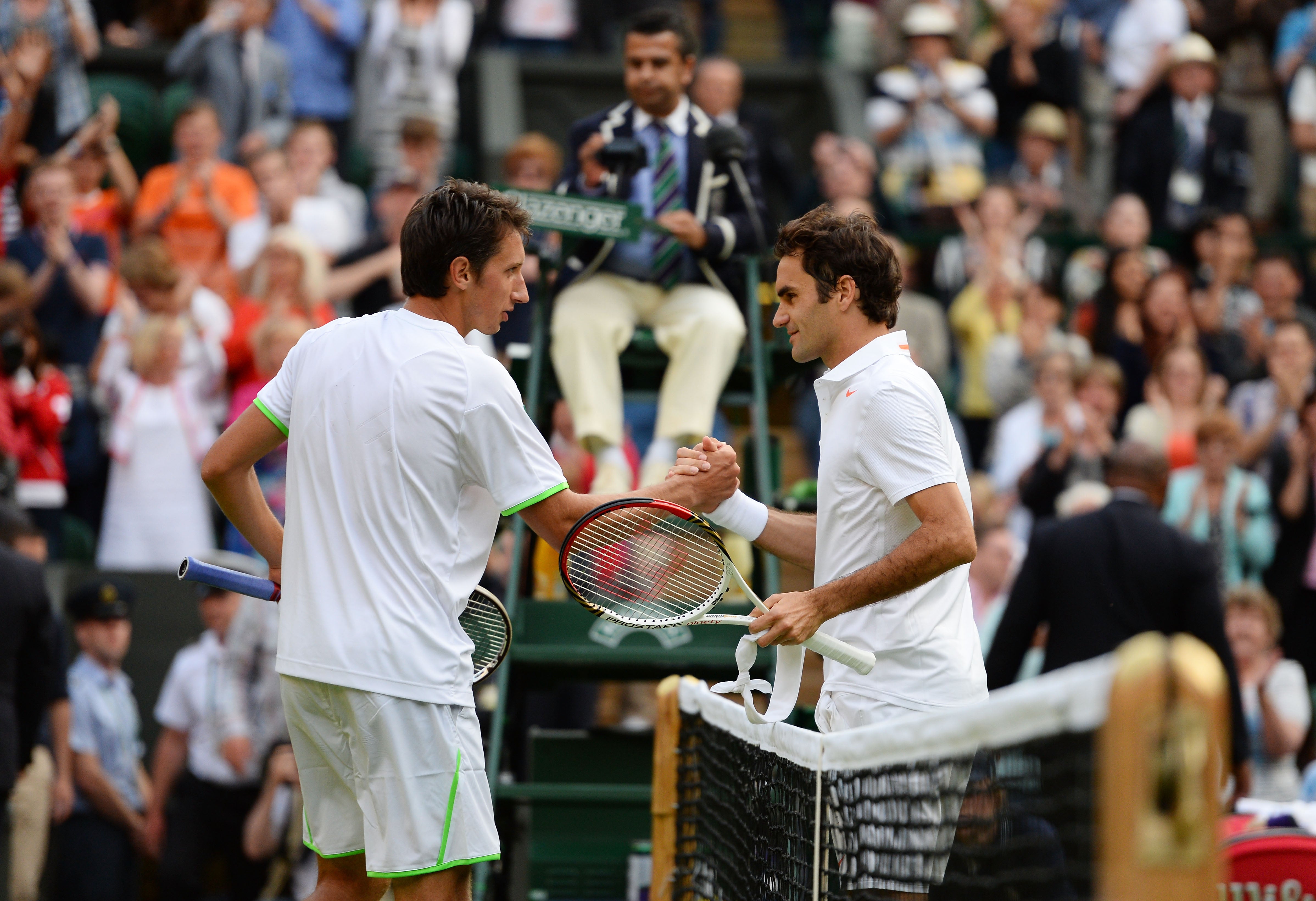 Sergiy Stakhovsky produced a stunning upset of Roger Federer at Wimbledon in 2013