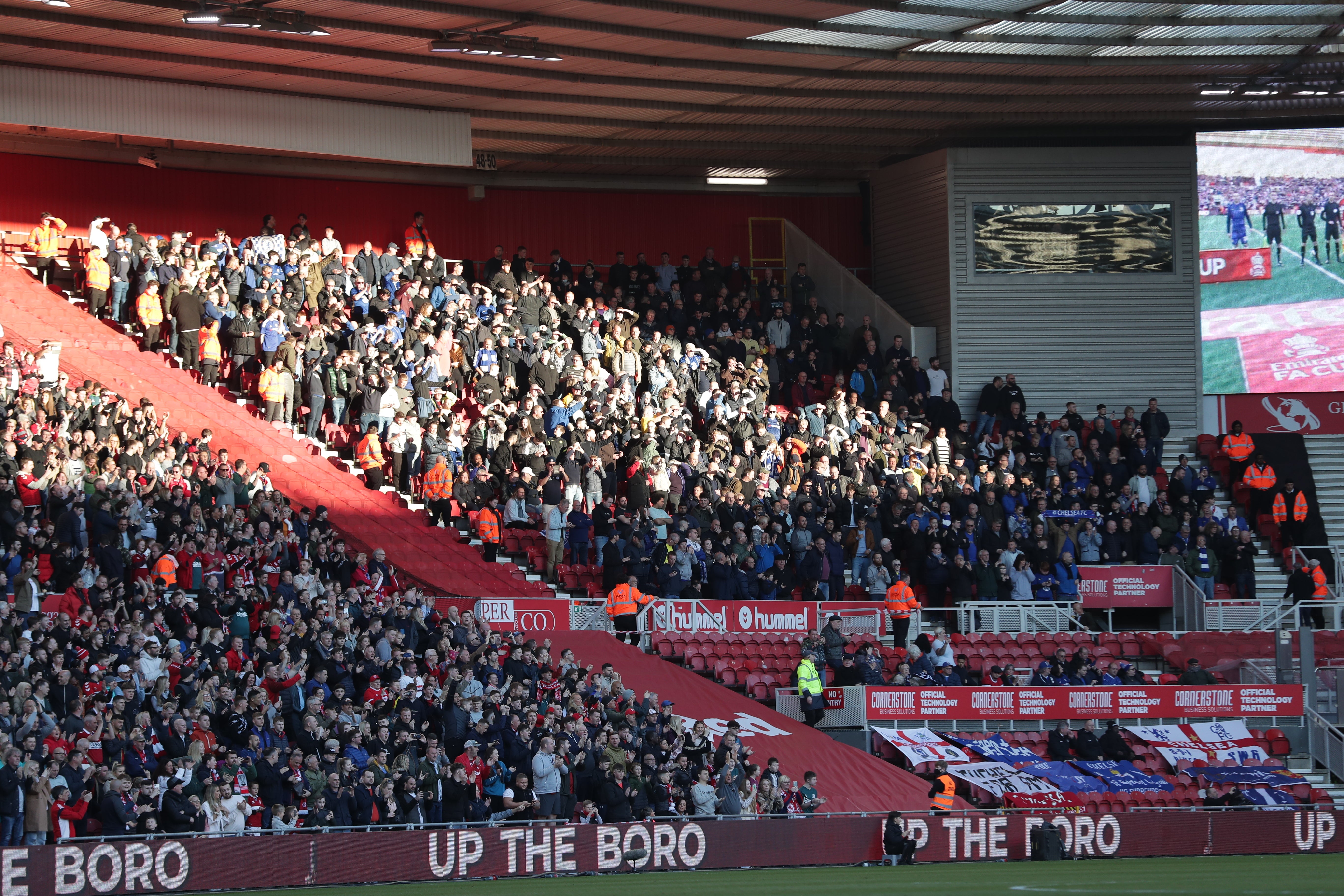 Chelsea fans at Middlesbrough (Richard Sellers/PA)