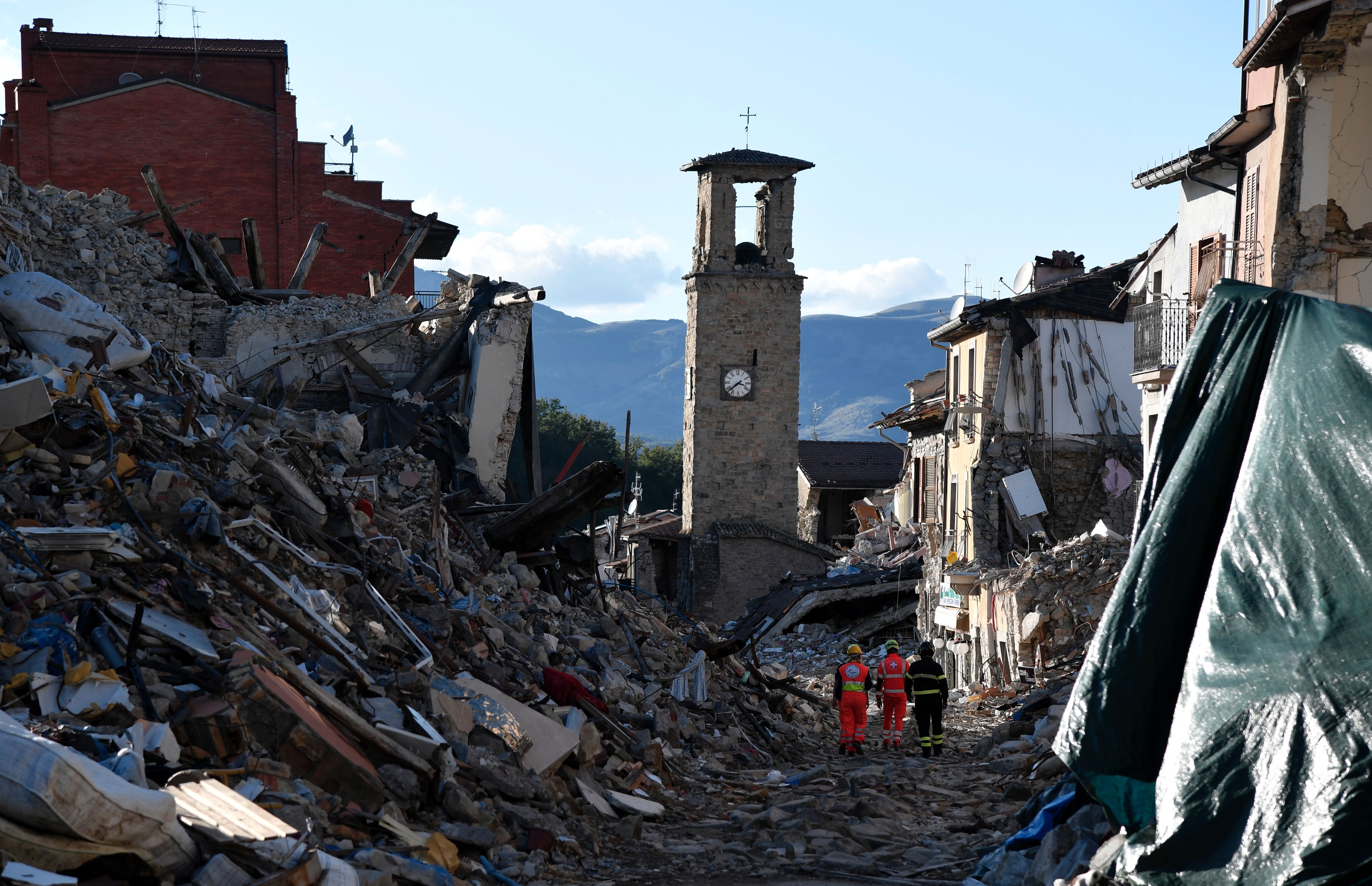 The village of Amatrice, which was rattled by an earthquake that claimed nearly 300 lives in October 2016