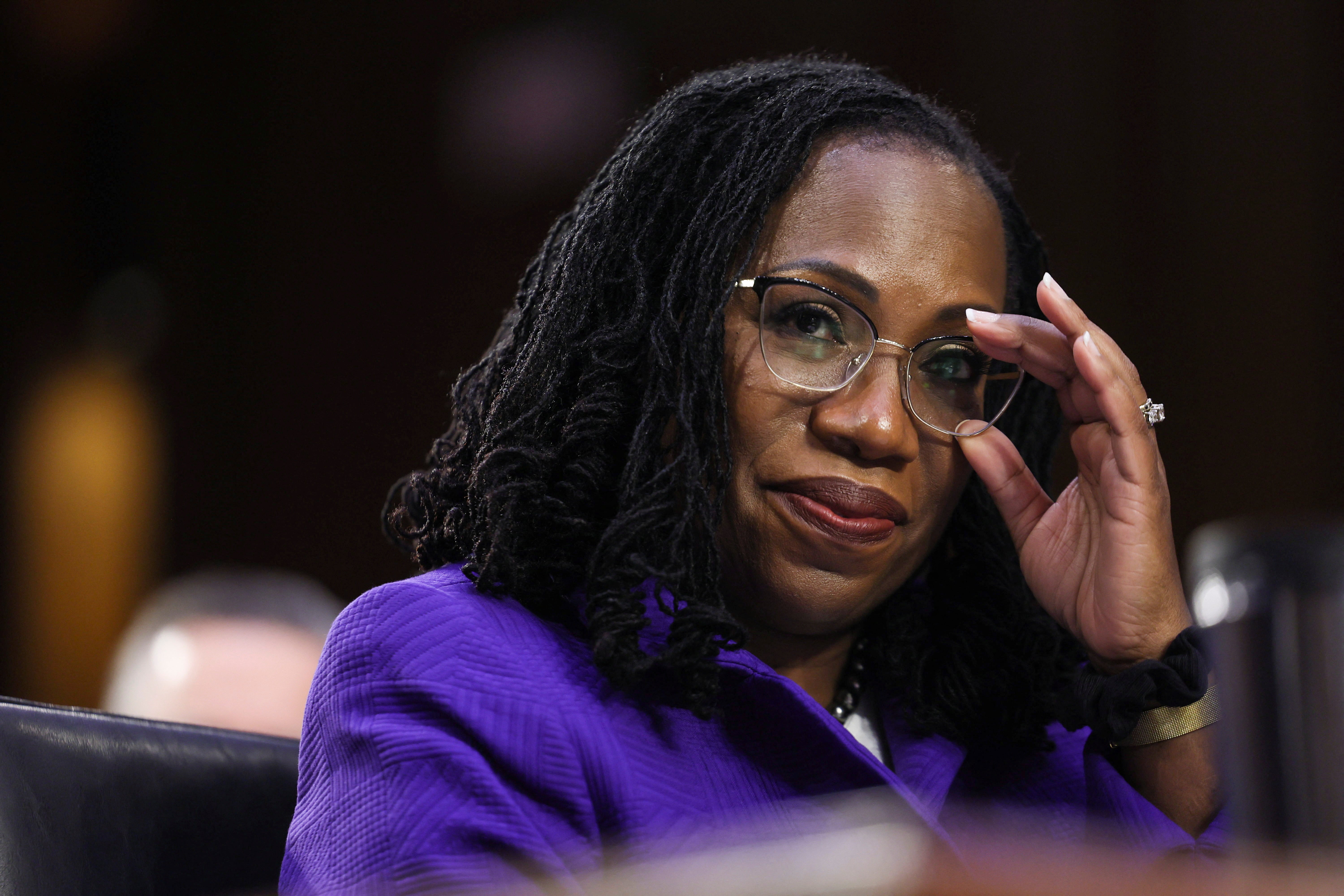 US Supreme Court nominee Ketanji Brown Jackson appears before the Senate Judiciary Committee on 21 March, 202