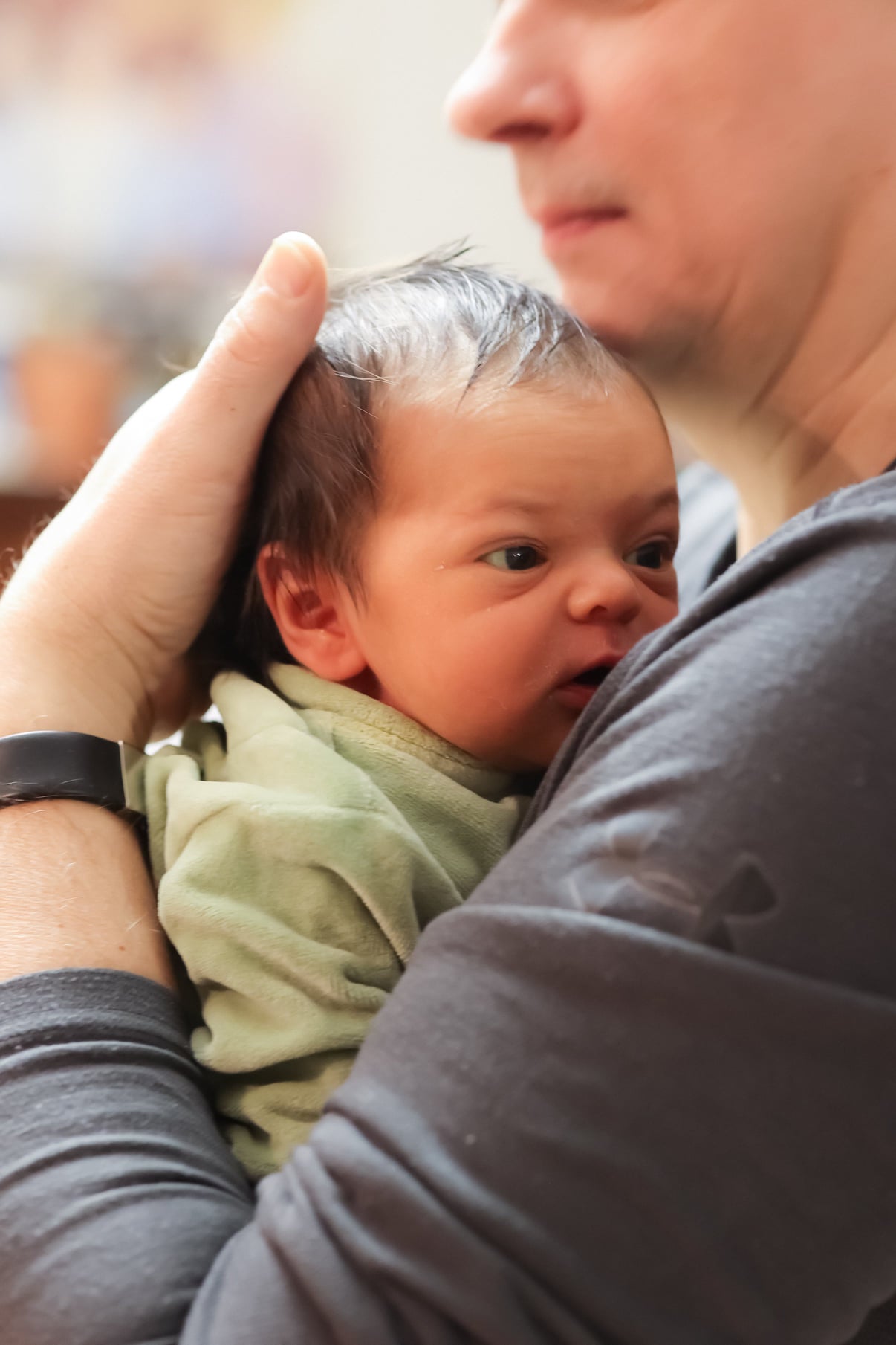 Baby Briana was born on March 16 (Maia Mikhaluk/PA)