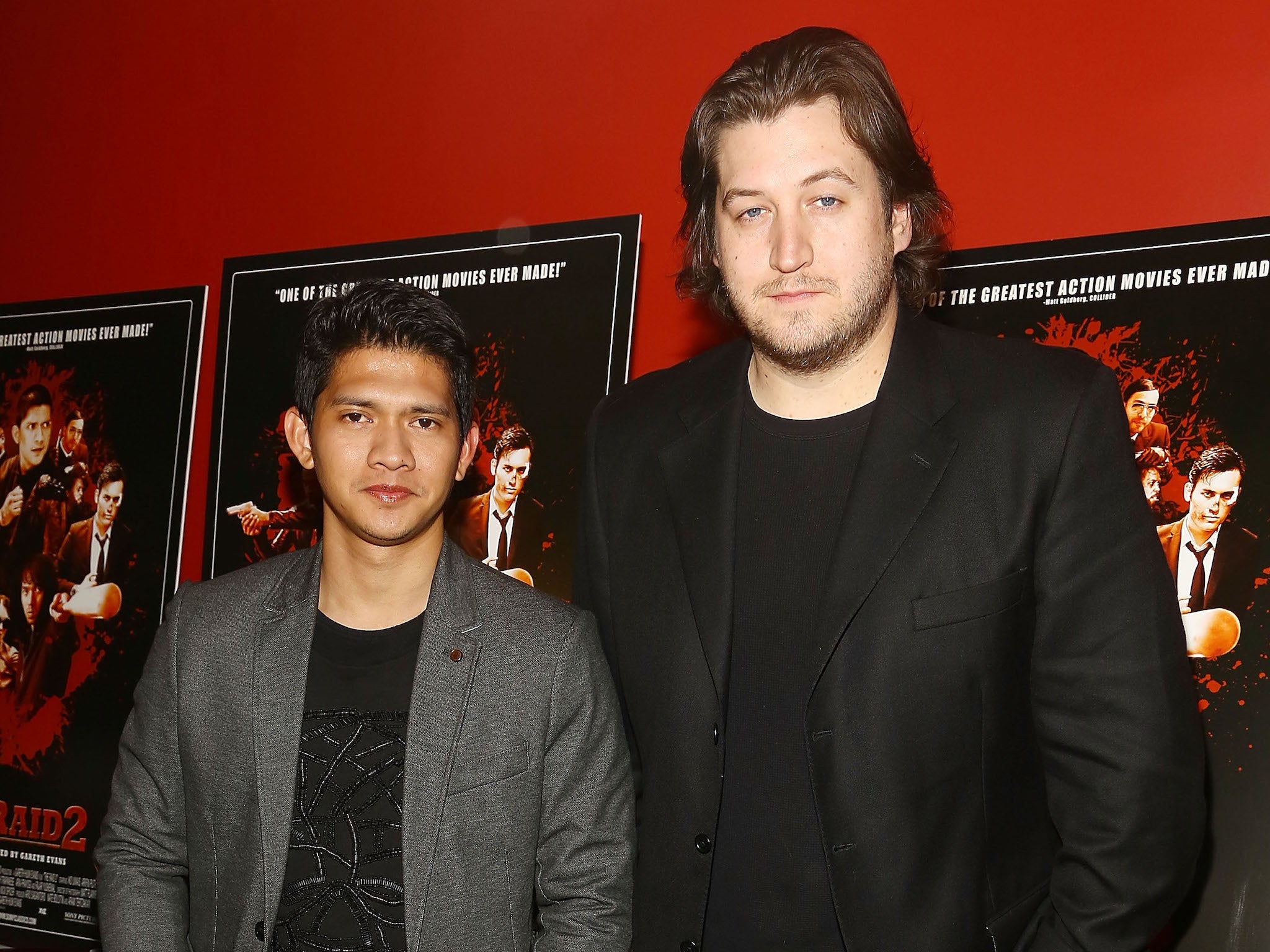 Iko Uwais and Gareth Evans at the premiere of 2014’s ‘The Raid 2’