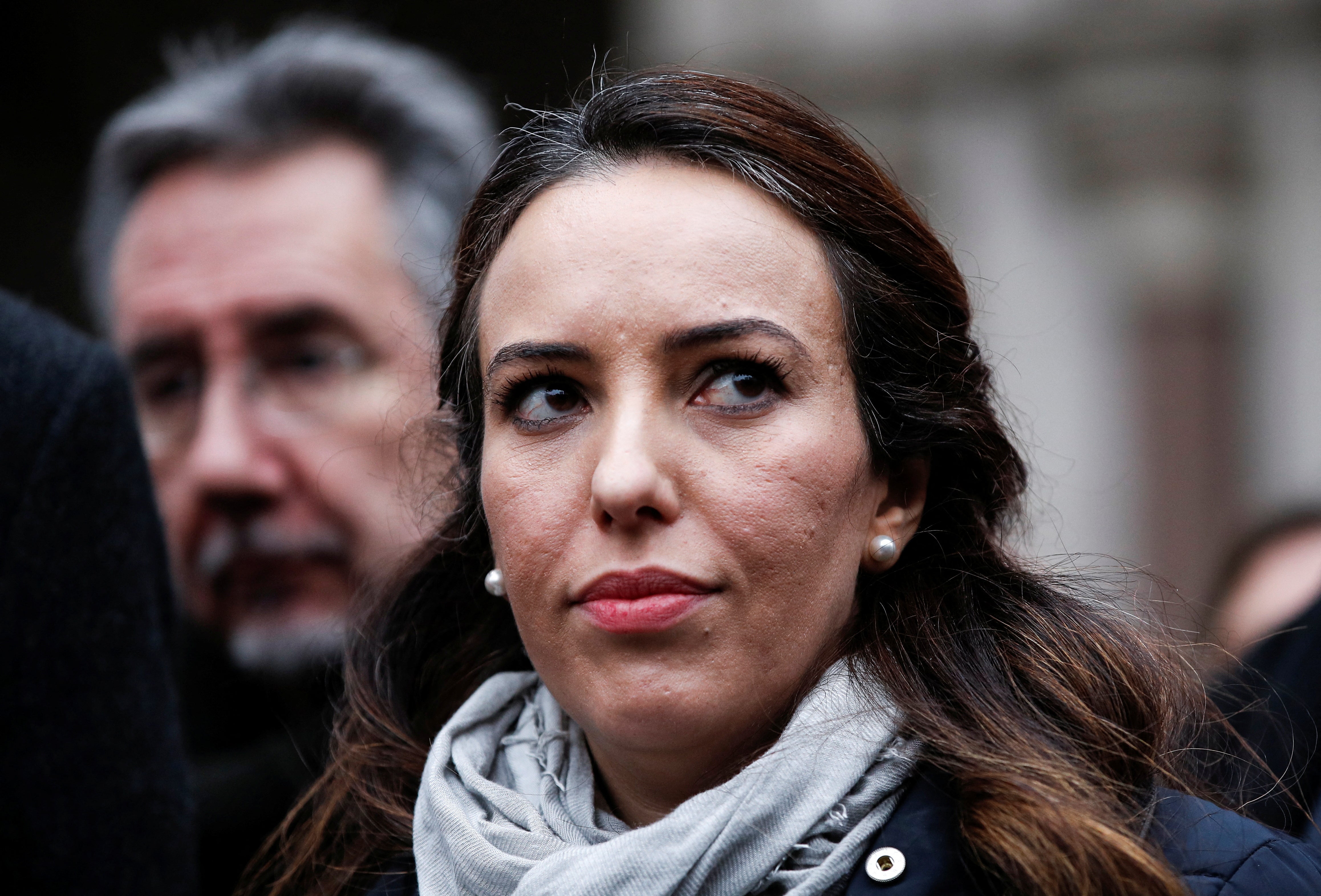 Stella Moris, partner of WikiLeaks founder Julian Assange, looks on outside the Royal Courts of Justice following the appeal against Assange's extradition in London,