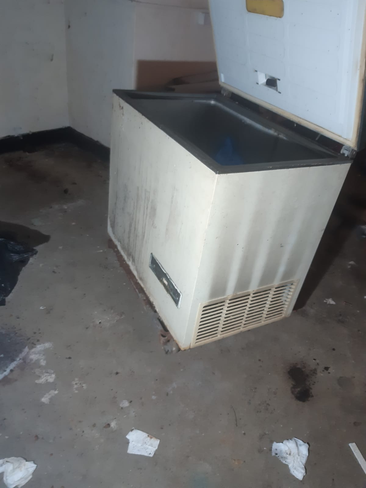 The freezer where Roy Bigg’s body was found