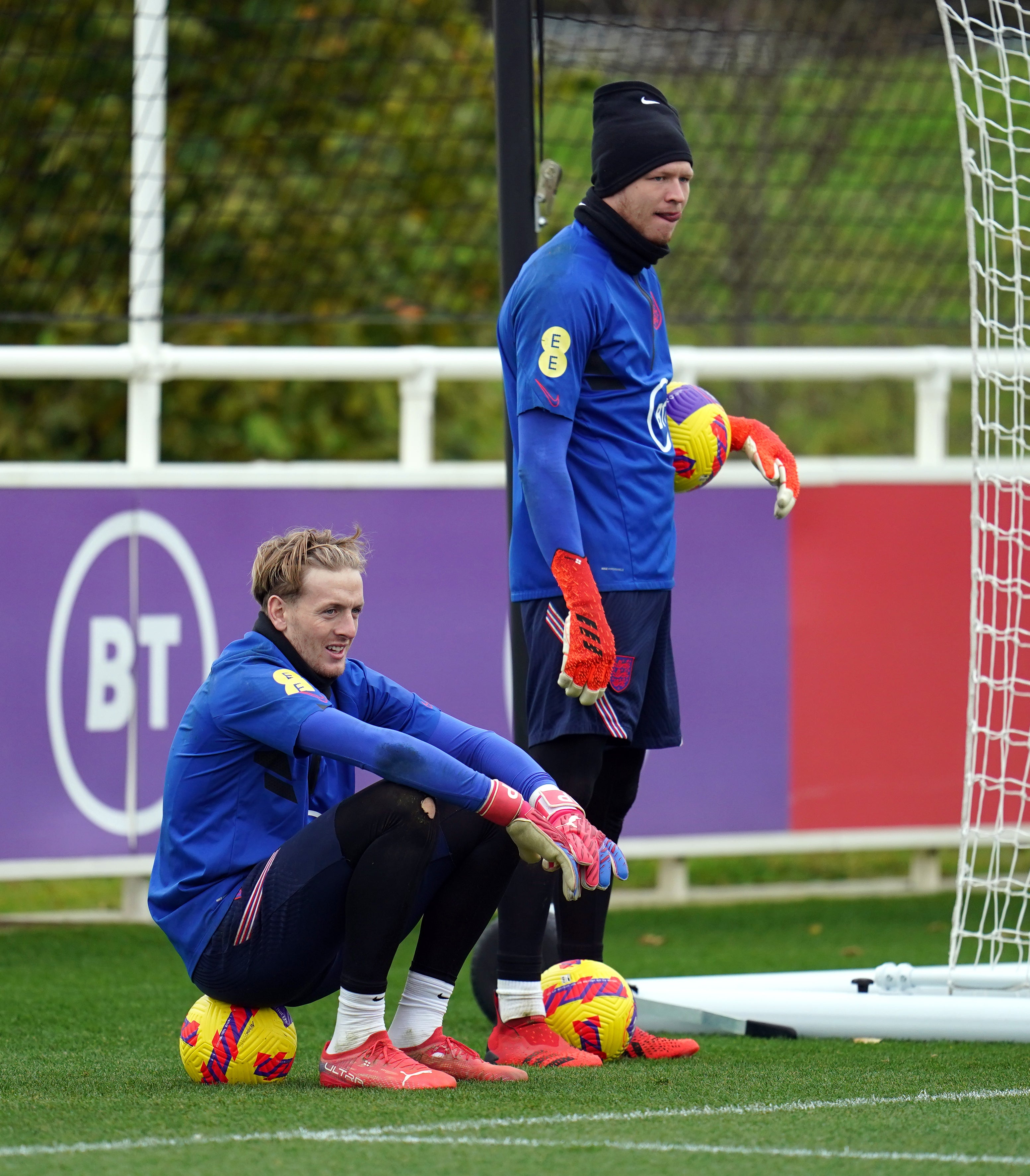 Aaron Ramsdale (right) currently looks to be Jordan Pickford’s biggest competition (Nick Potts/PA)