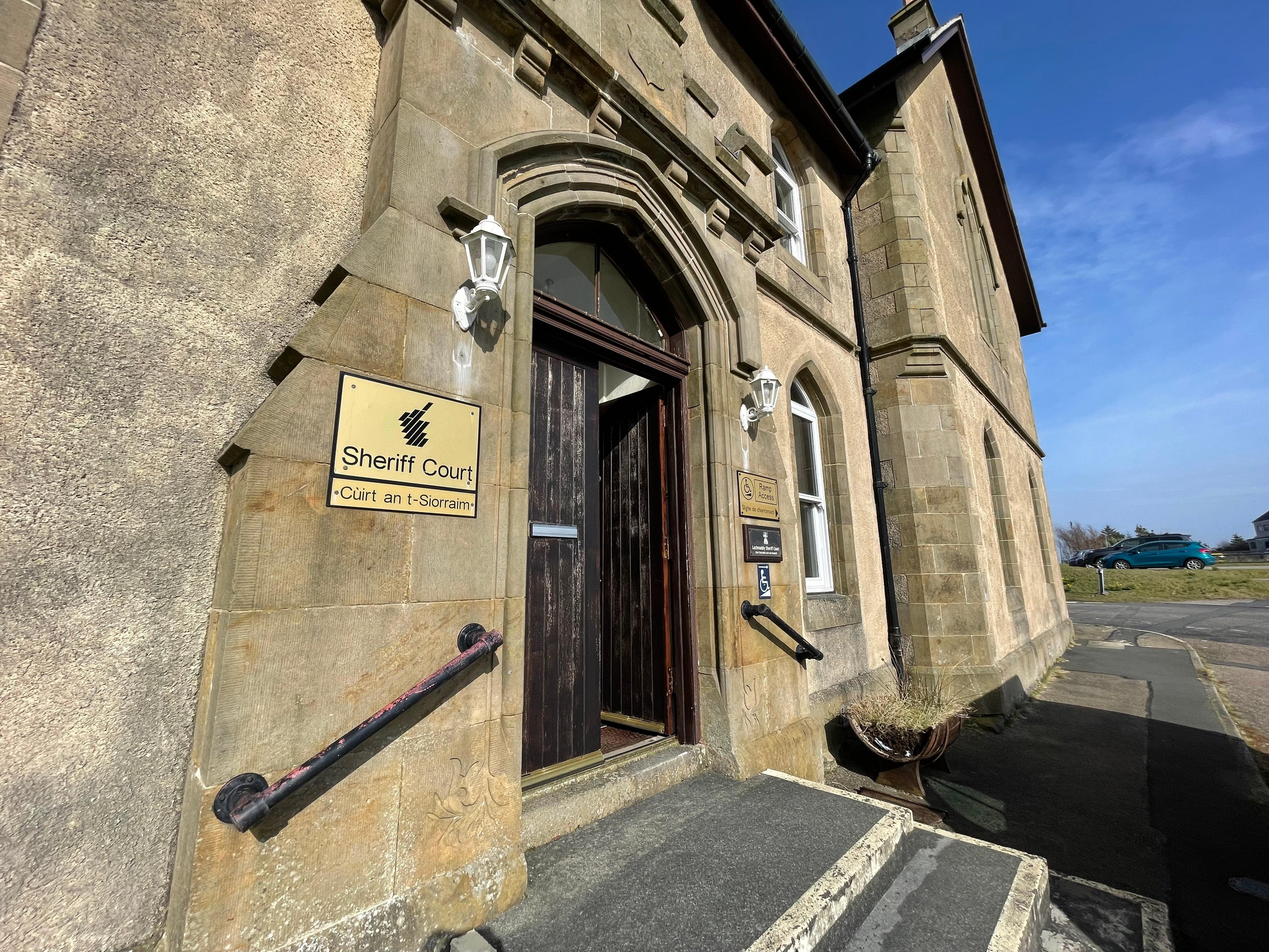 Lochmaddy Sheriff Court, where SNP MP Angus MacNeil is accused of dangerous driving (Dan Barker/PA)