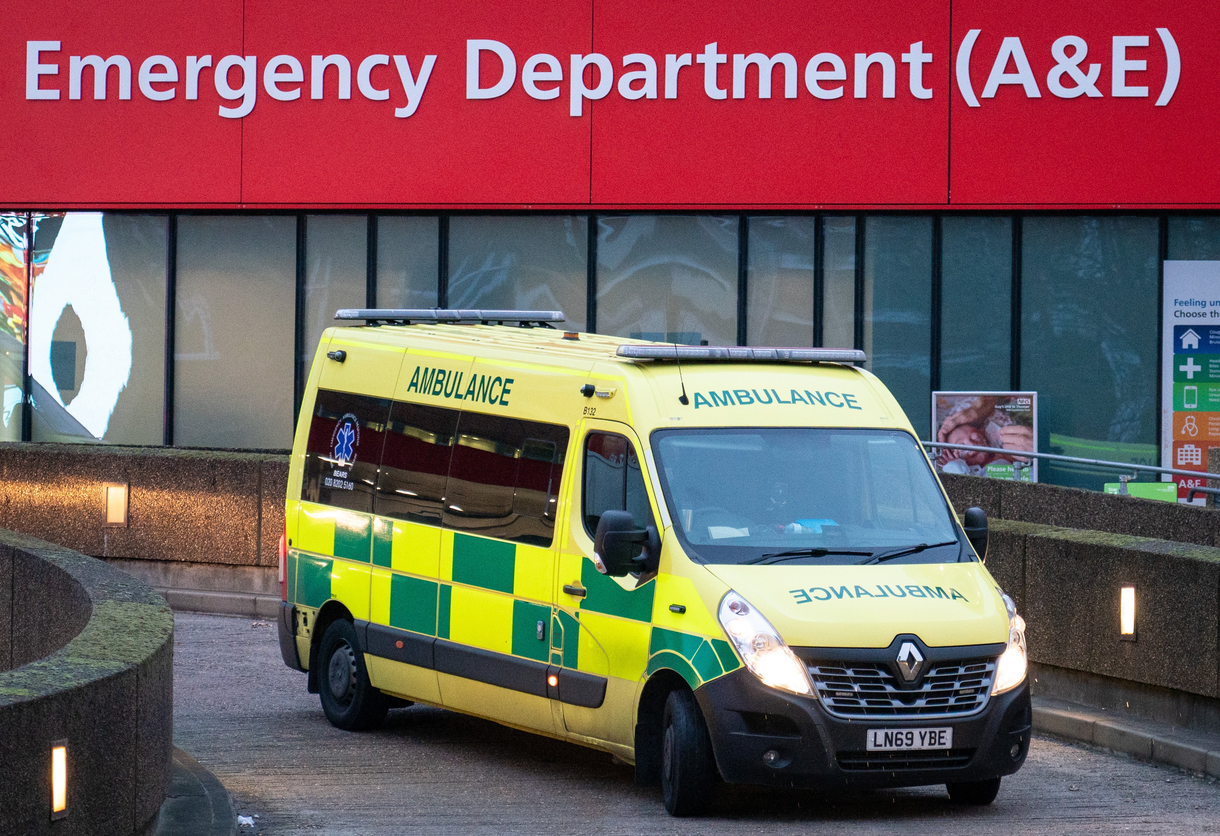 With the number of Covid patients in hospital reaching a new record high, bosses at NHS Greater Glasgow and Clyde urged people not to come to accident and emergency unless their condition was ‘life threatening or urgent’. (Dominic Lipinski/PA)