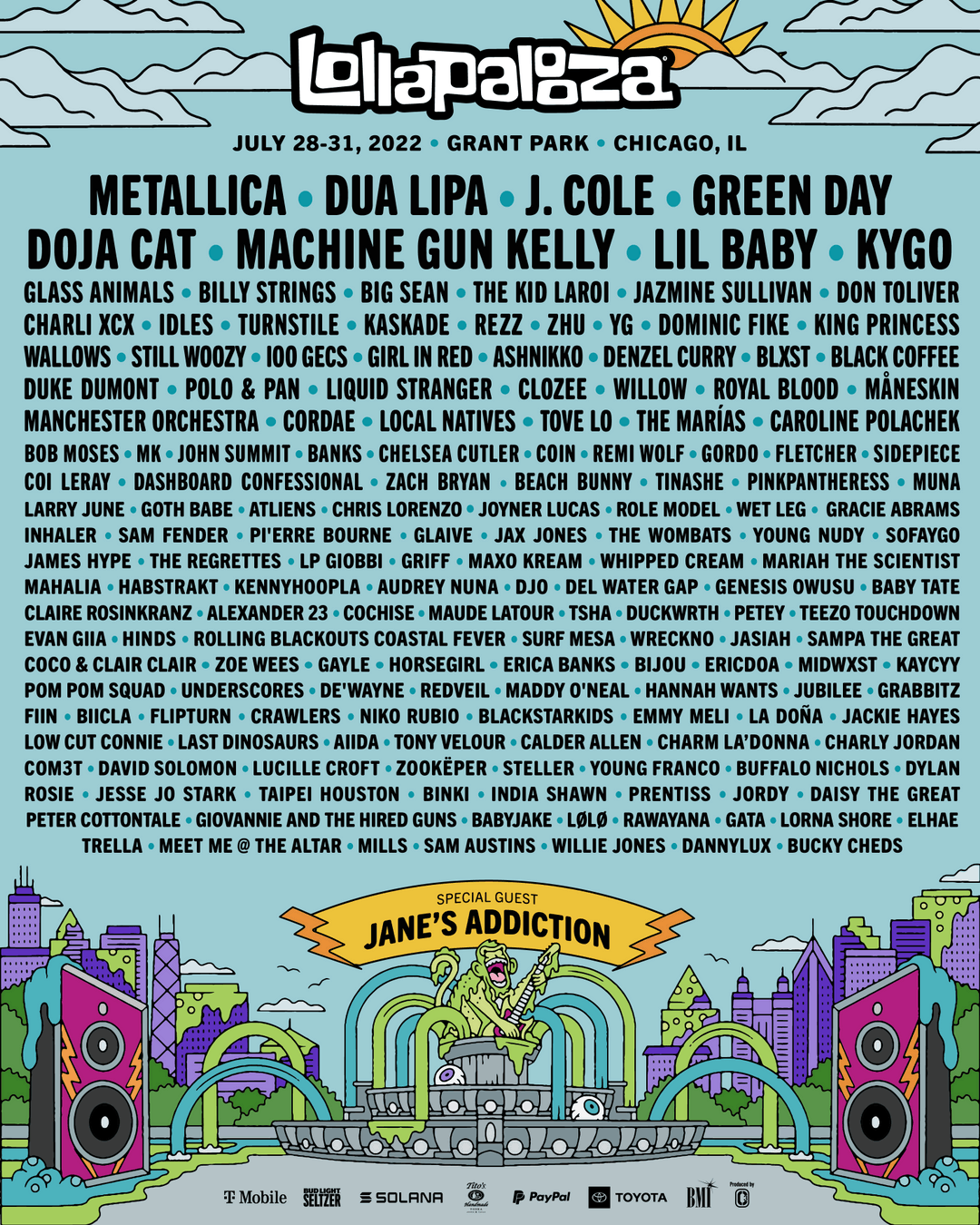 Lollapalooza 2022 poster