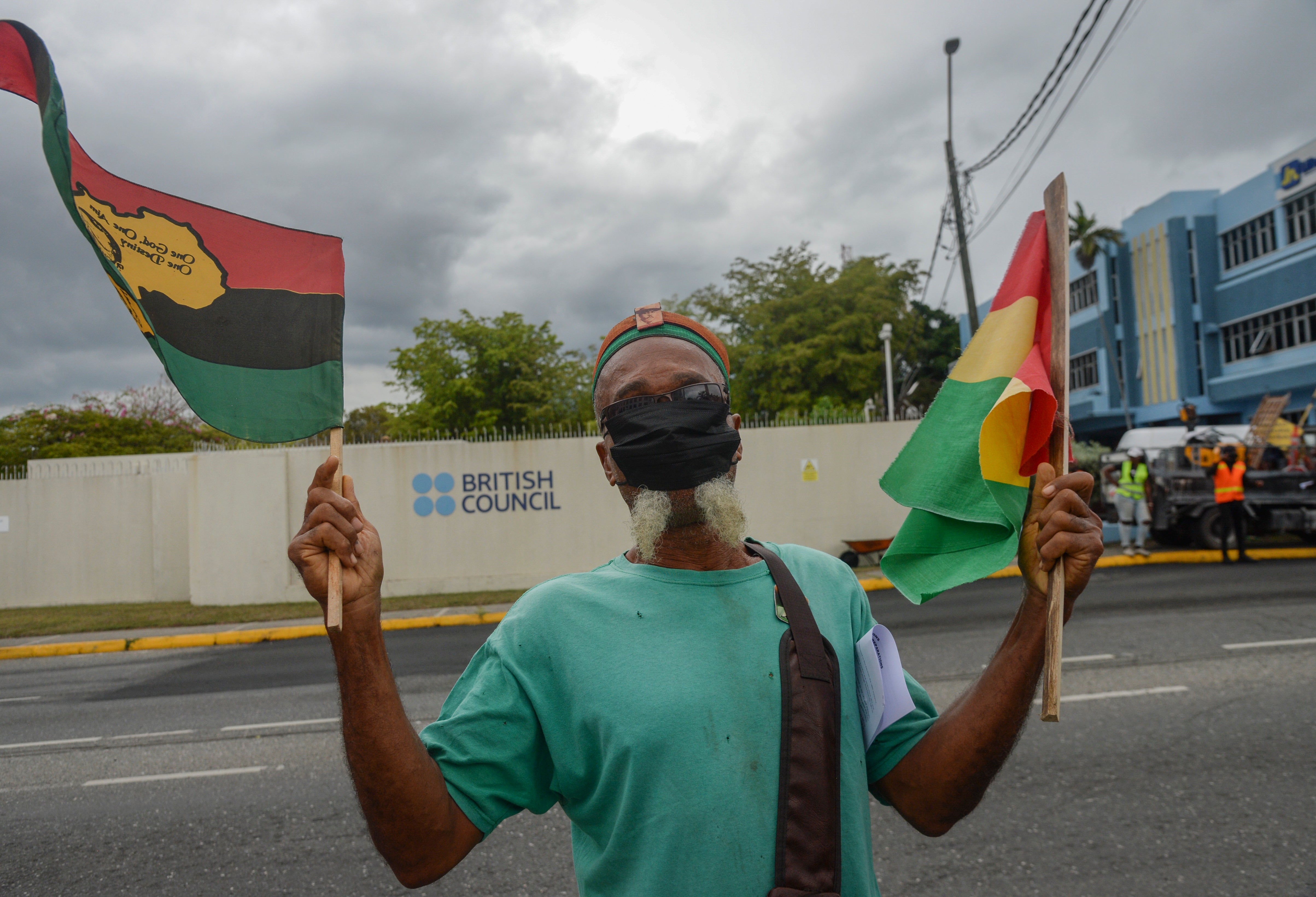 Protest in the Caribbean during a recent Royal tour