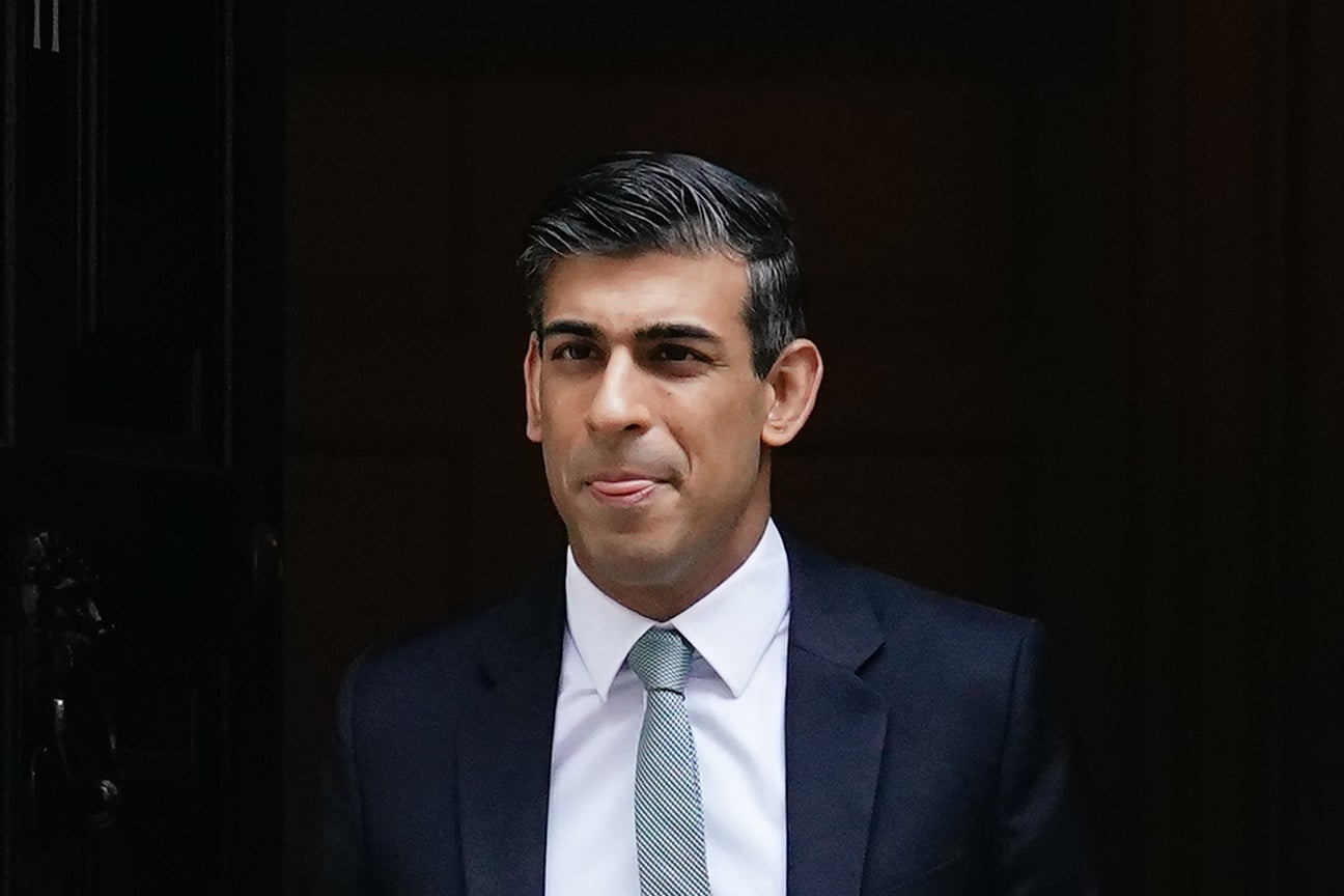 Chancellor of the Exchequer Rishi Sunak leaves 11 Downing Street as he heads to the House of Commons, London, to deliver his spring statement (PA)